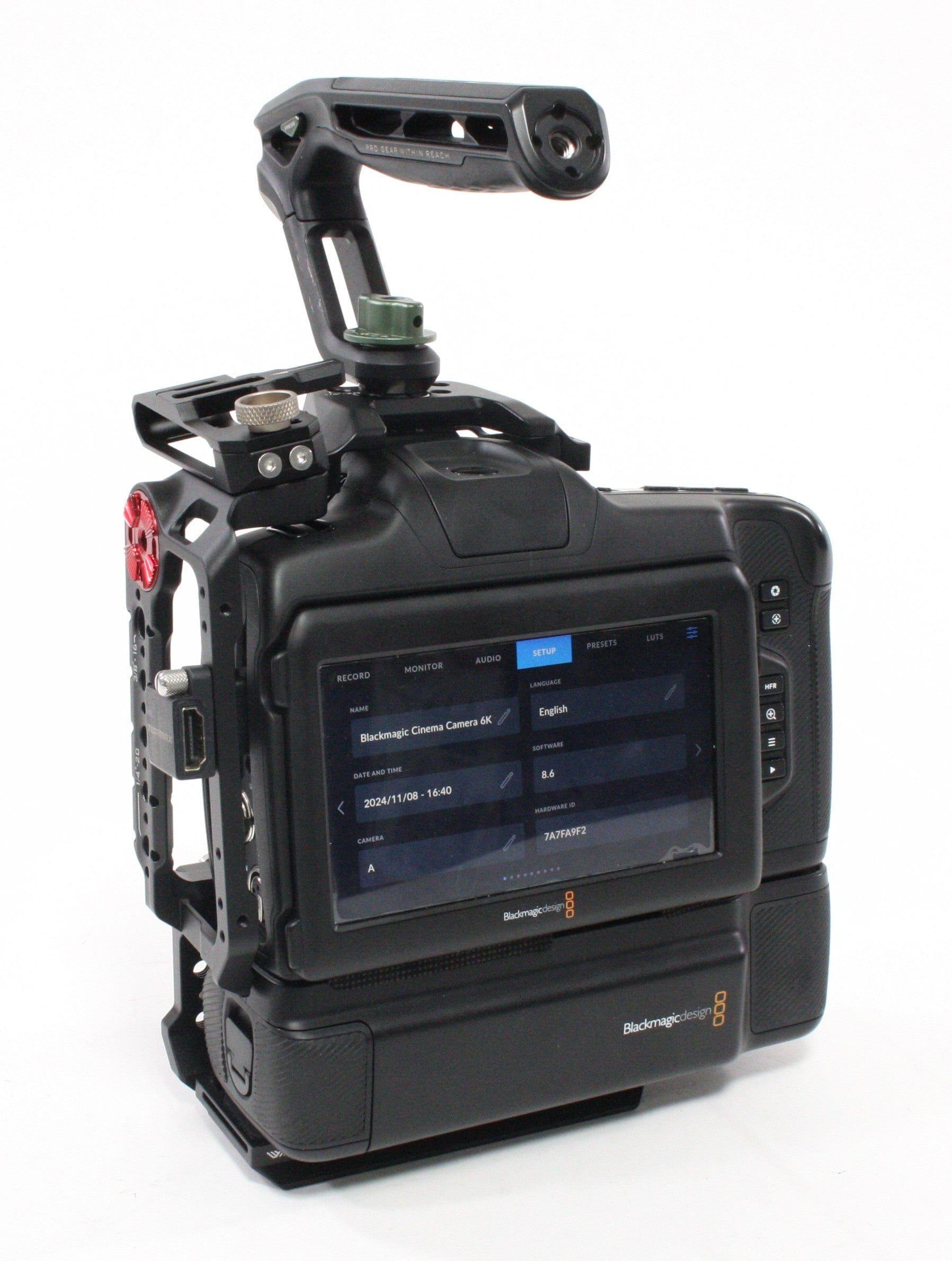 Blackmagic Cinema Camera 6K Full Frame w/ Tilta Cage Kit (Grips and Cords)