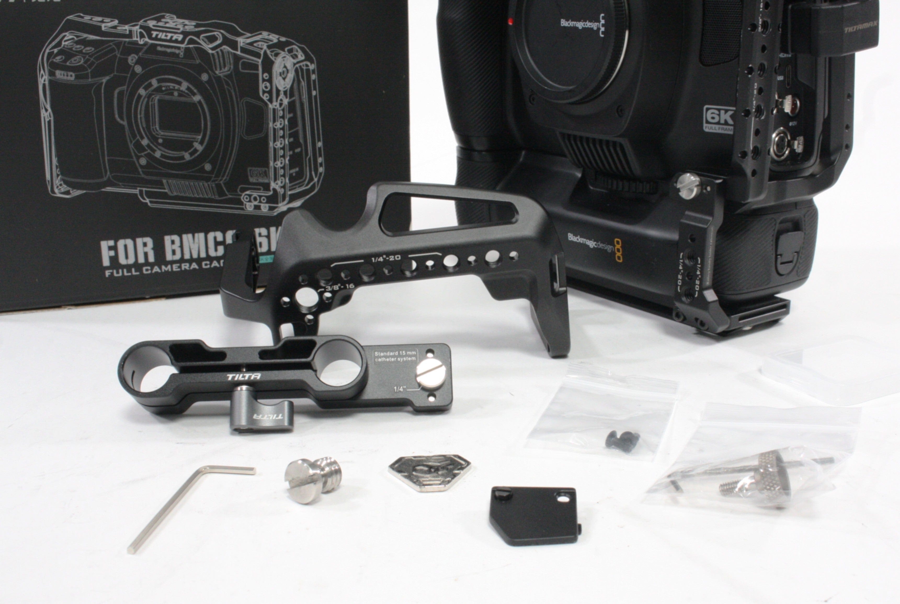 Blackmagic Cinema Camera 6K Full Frame w/ Tilta Cage Kit (Grips and Cords)