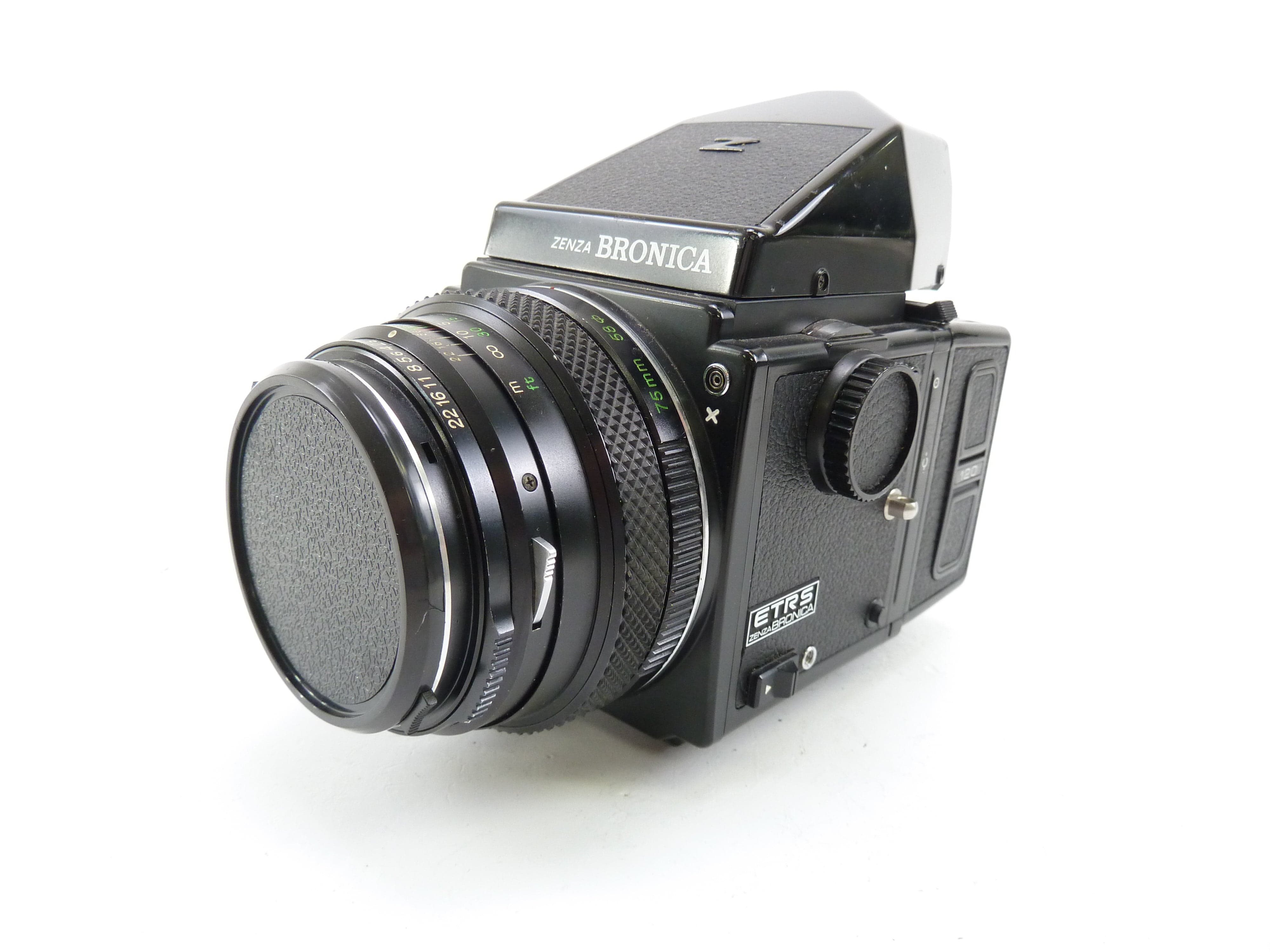 Bronica ETRS Complete Kit with 120 Film Back and 75MM F2.8 Lens (no dark slide)