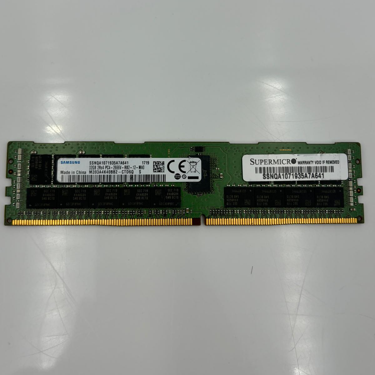 Samsung M393A4K40BB2-CTD6Q 32GB RDIMM - Label View | Alo Tech Solutions