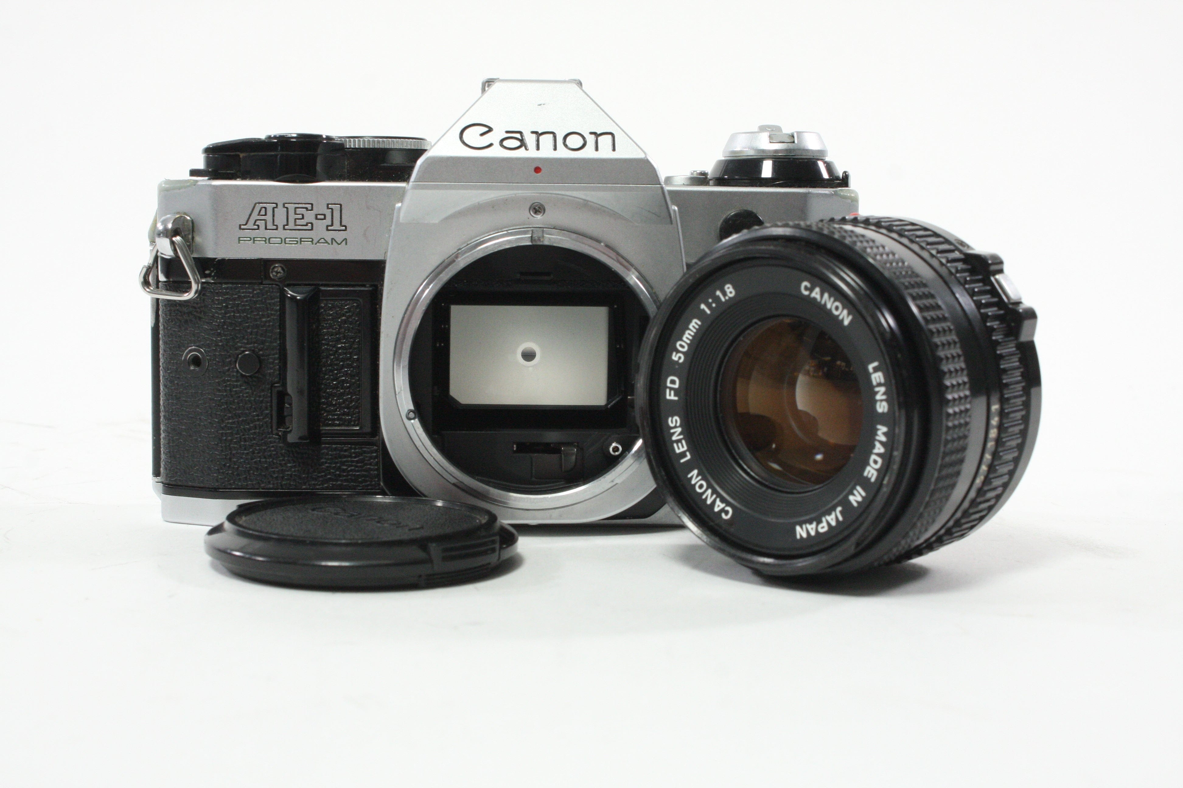 Canon AE-1 Program 35mm SLR Camera with 50mm f/1.8 FD Lens