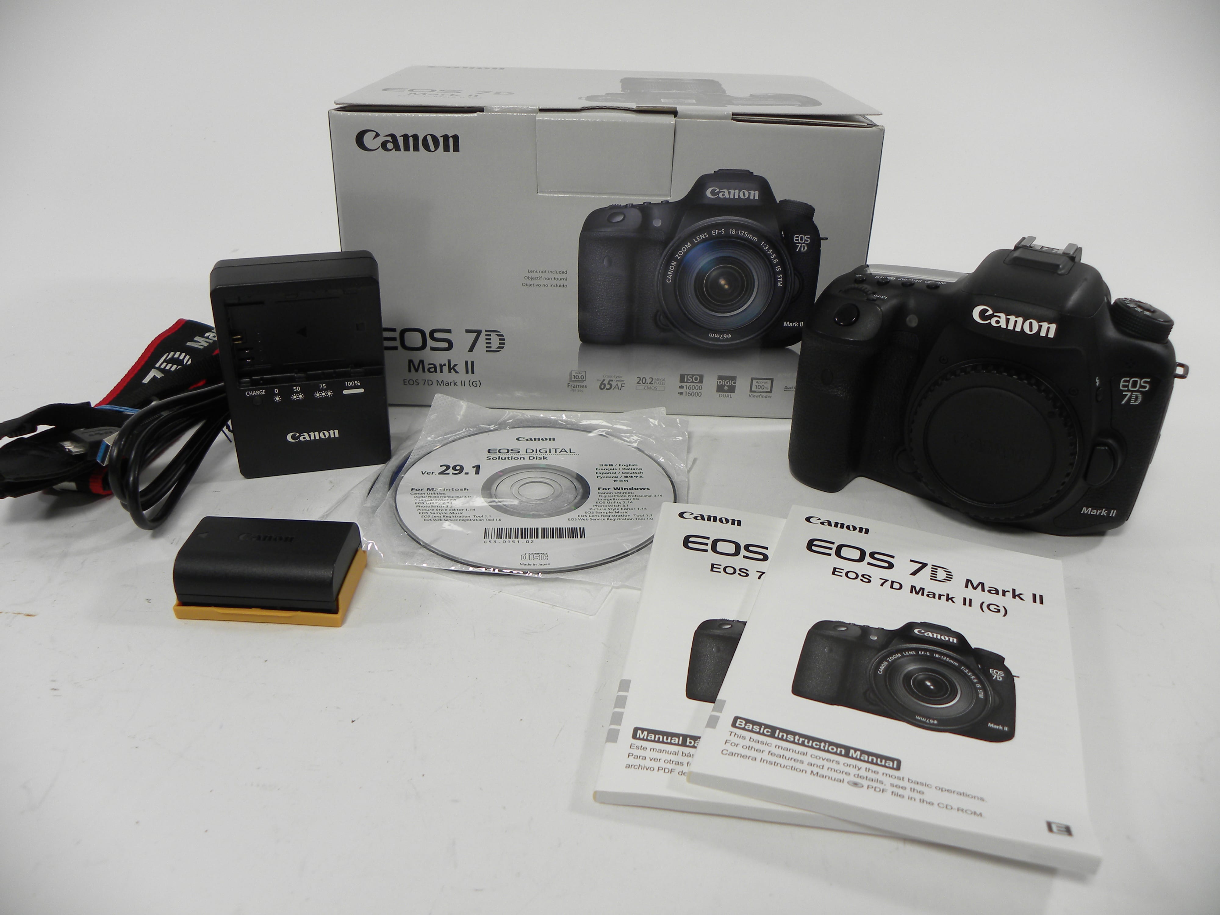 Canon EOS 7D Mark II 20.2mp Digital SLR Body Only Shutter Ct. 11,190