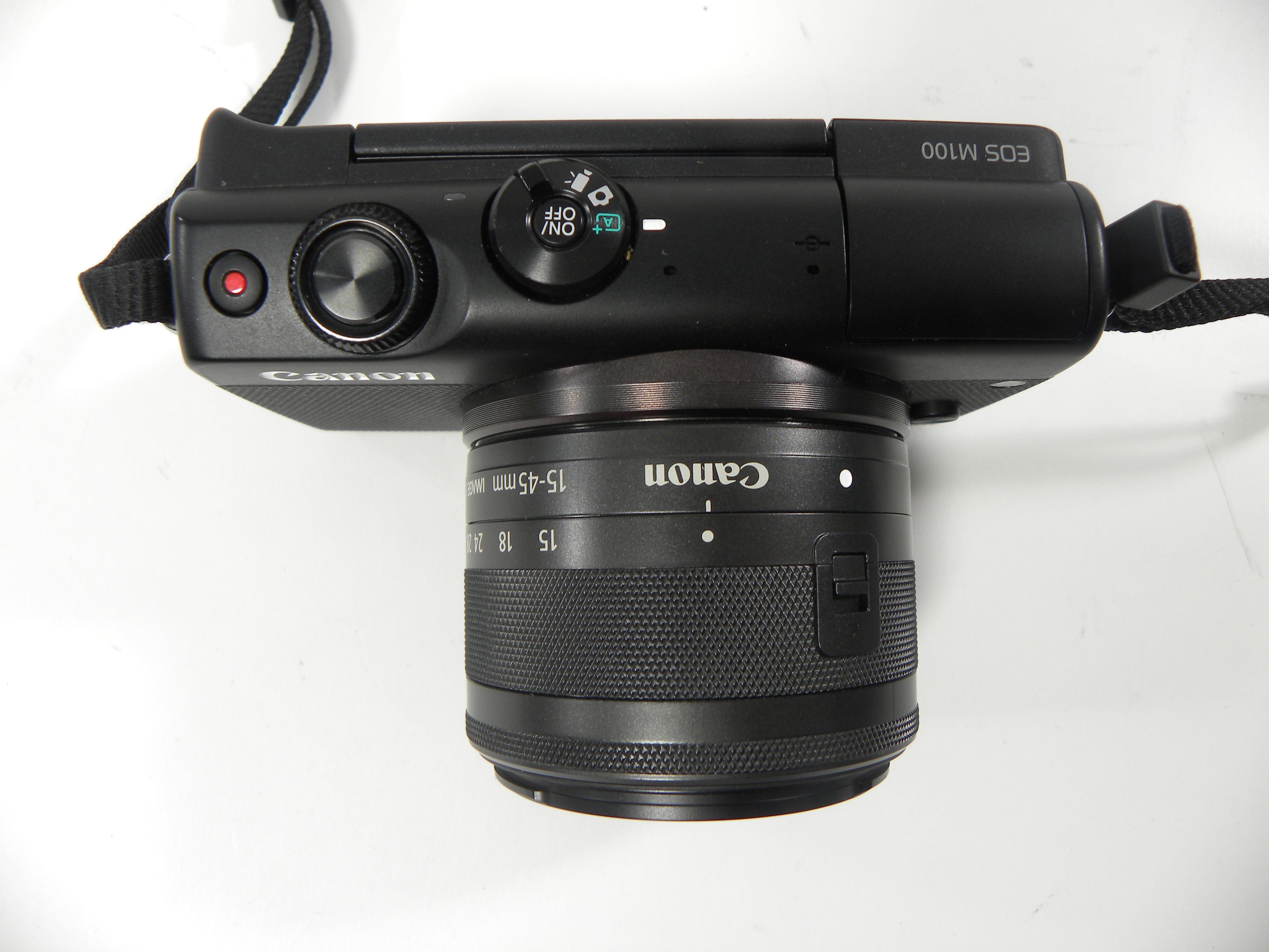 Canon EOS M100 24.2mp Digital Mirroless camera w/EF-M 15-45mm f3.5-6.3 IS STM