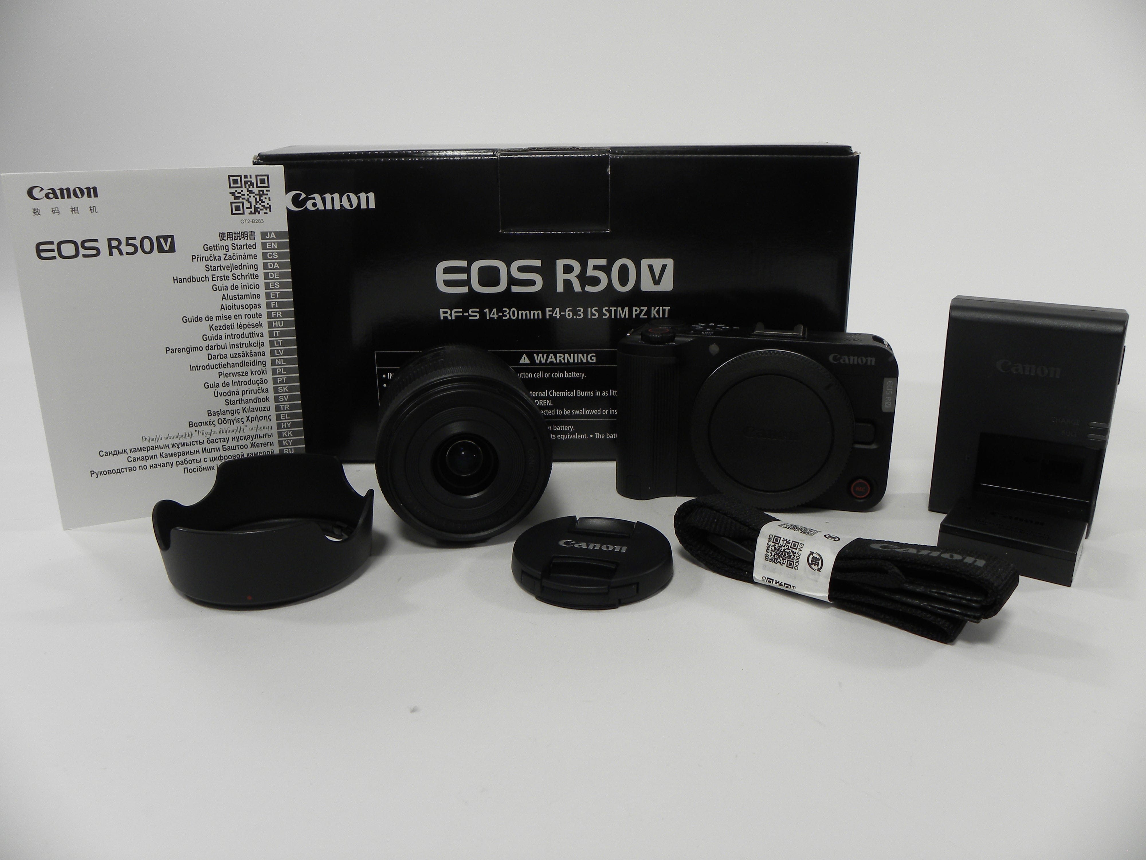 Canon EOS R50V 24.2mp Mirrorless Digital W/RF-S 14-30mm IS STM (Read)