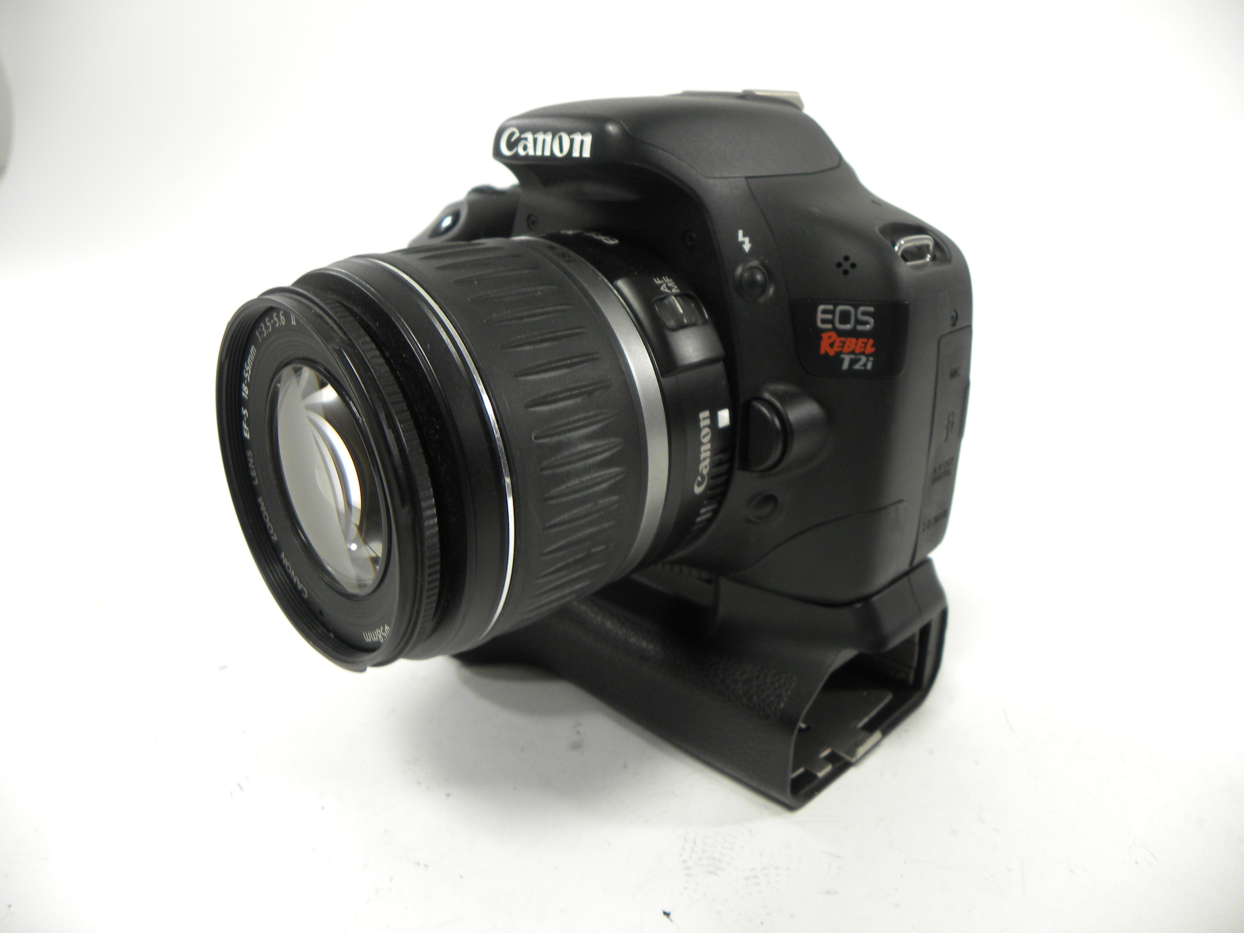 Canon EOS Rebel T2i 18mp Digital SLR w/EF-S 18-55 and grip S/C 2,489