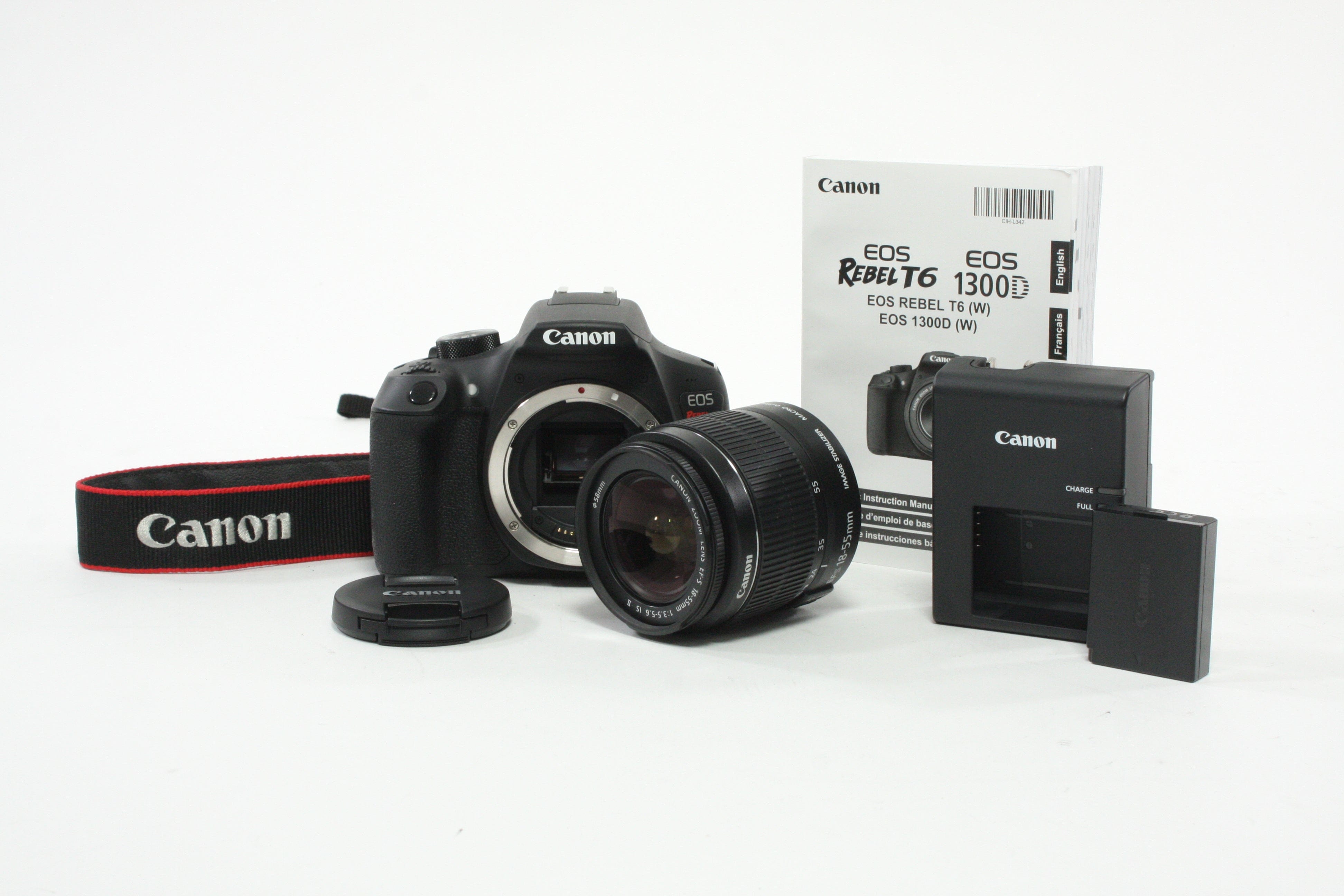 Canon EOS Rebel T6 DSLR Camera with 18-55mm f/3.5-5.6 IS II EF-S Lens with Shutter Count ONLY 388