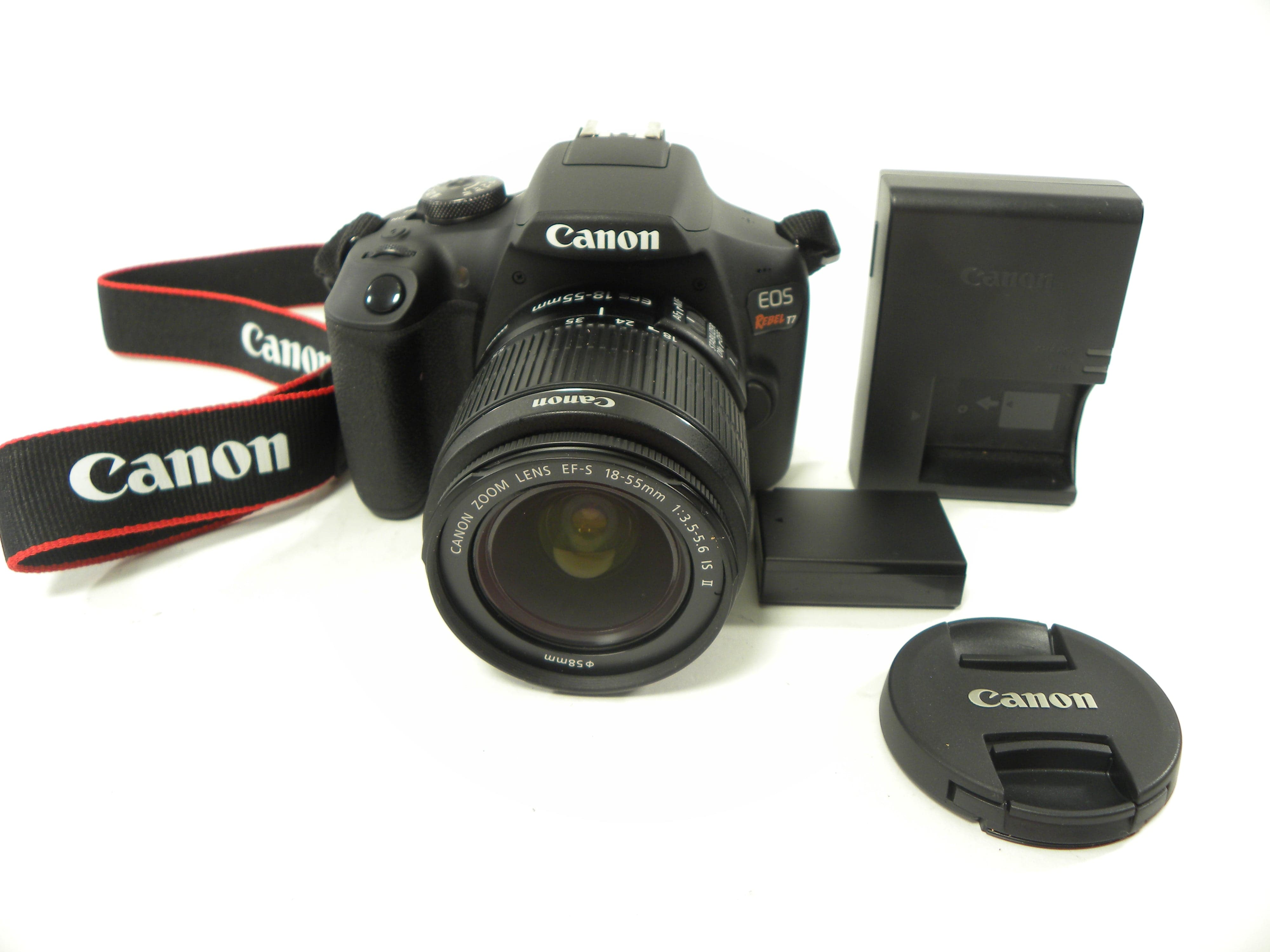 Canon EOS Rebel T7 24.1mp Digital SLR w/EF-S 18-55 IS II Shutter Ct. 214