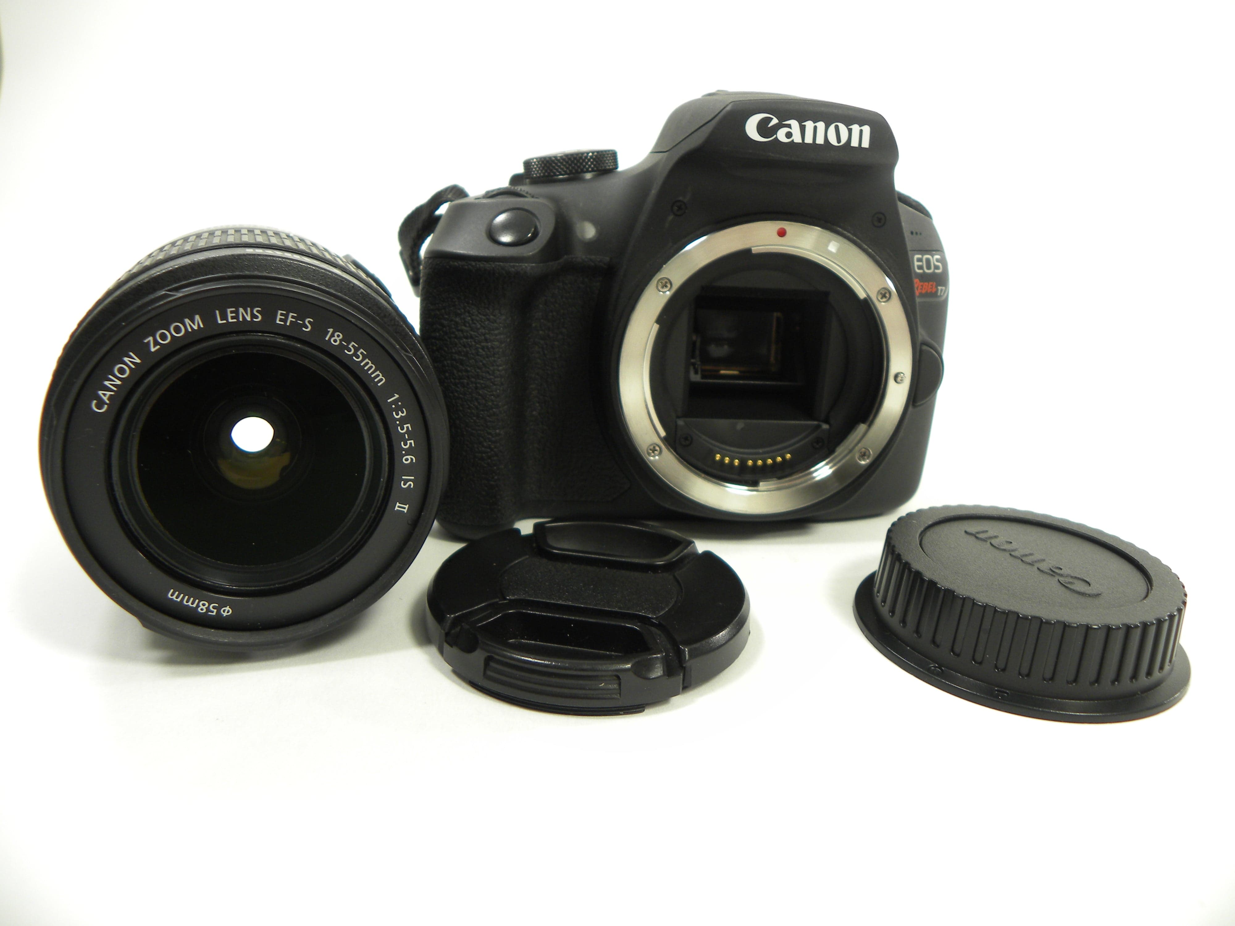 Canon EOS Rebel T7 24.1mp Digital SLR w/EF-S 18-55 IS II Shutter Ct. 4,409