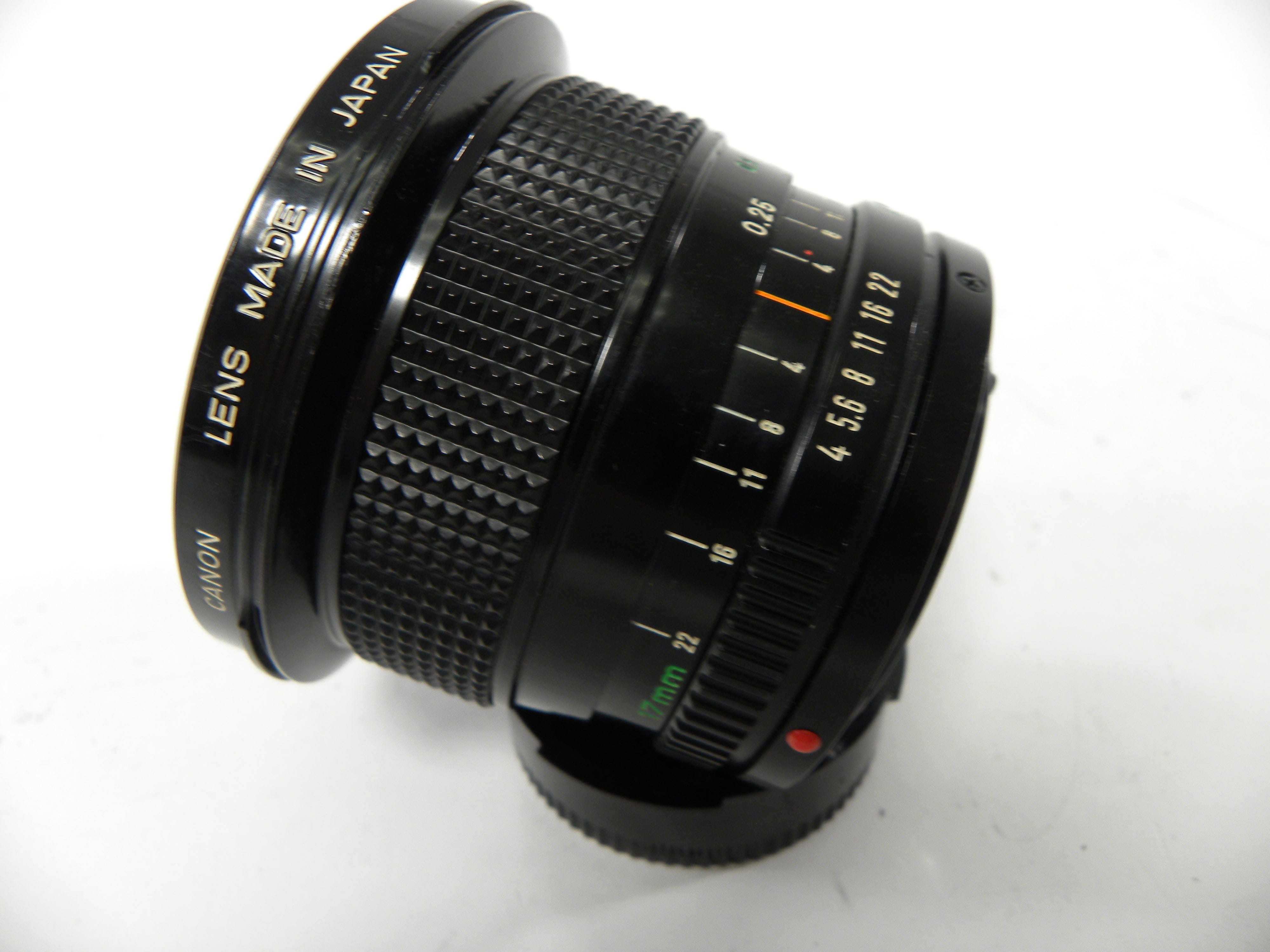 Canon FD 17mm f4 lens (Parts or Repair) AS IS
