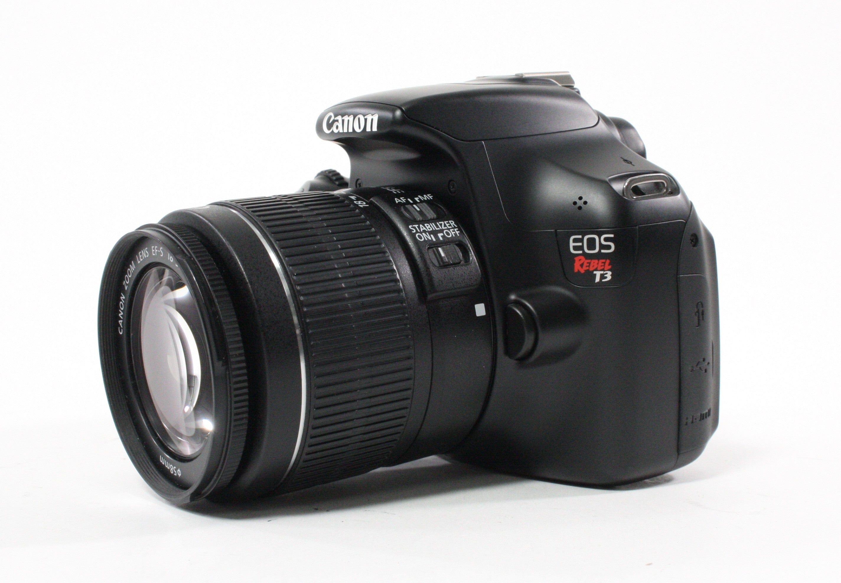 Canon Rebel T3 DSLR with 18-55mm f/3.5-5.6 IS II Lens Shutter Count 535
