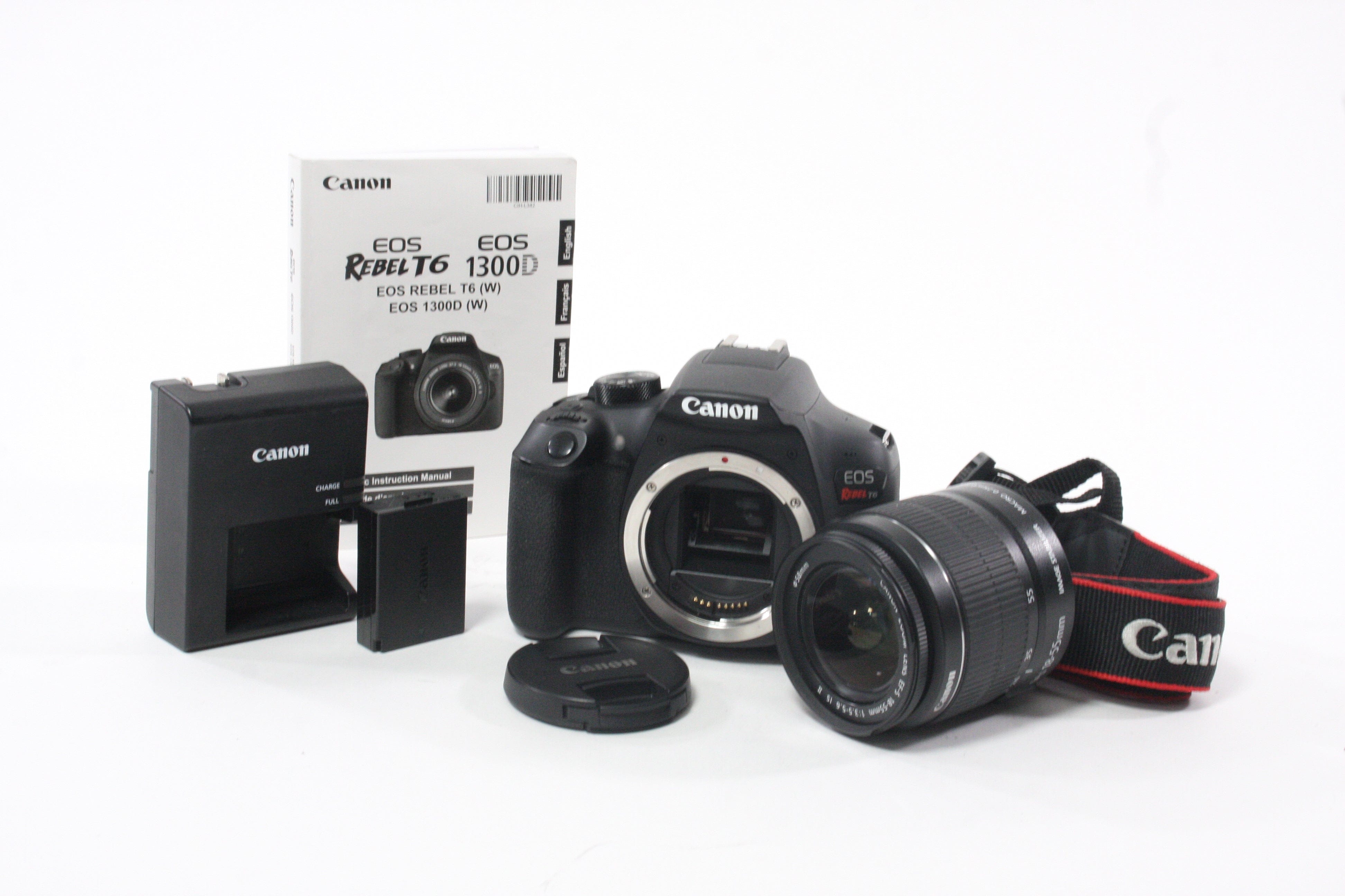 Canon Rebel T6 DSLR Camera with 18-55mm f/3.5-5.63 IS III EF-S Lens with Shutter Count #4,644