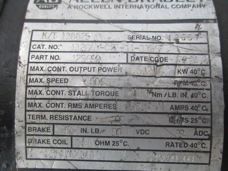 ALLEN BRADLEY 1326AB-C2E-11-3396F 33.2A UNMP
