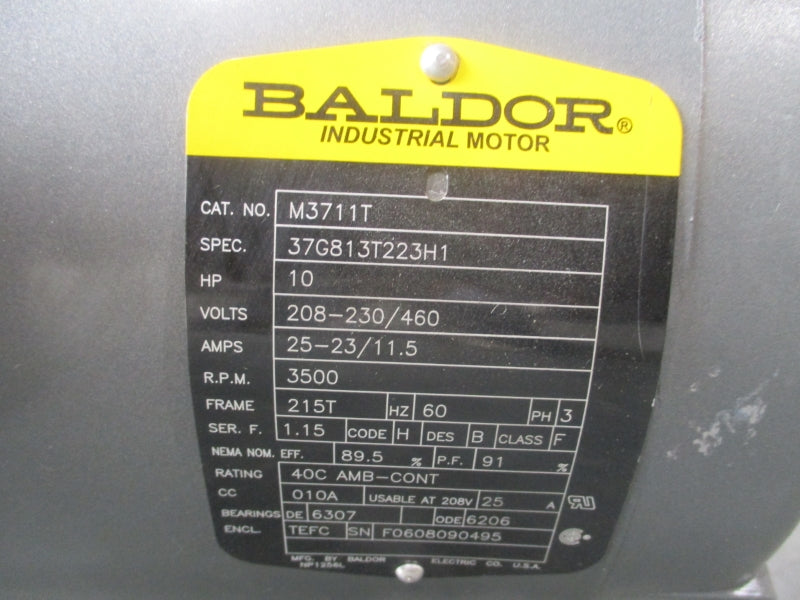 BALDOR M3711T 208-230/460V 25-23/11.5A NSMP