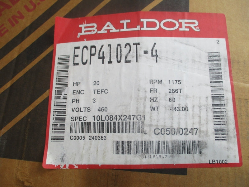 BALDOR ECP4102T-4 460V 25A NSMP