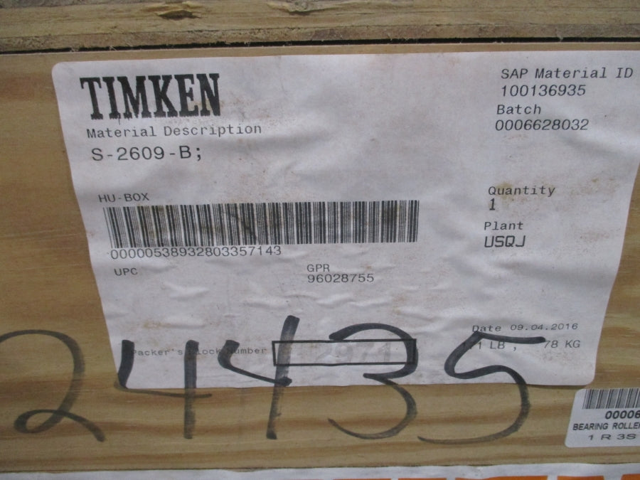 TIMKEN S-2609-B NSFS