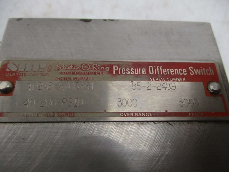 SOR 102AS-K403-S1 40-200PSI UNMP