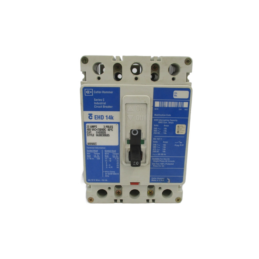 CUTLER HAMMER EHD3020 SER. C 480VAC 20A NSNP