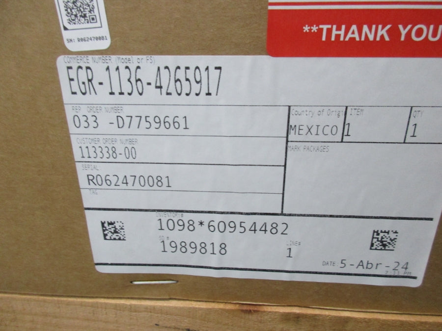 FISHER EGR-1136-4265917 NSMP