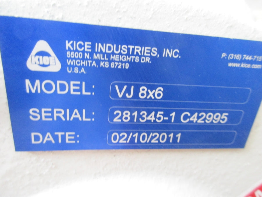 KICE INDUSTRIES VJ8X6 ROTARY AIRLOCK NSNP