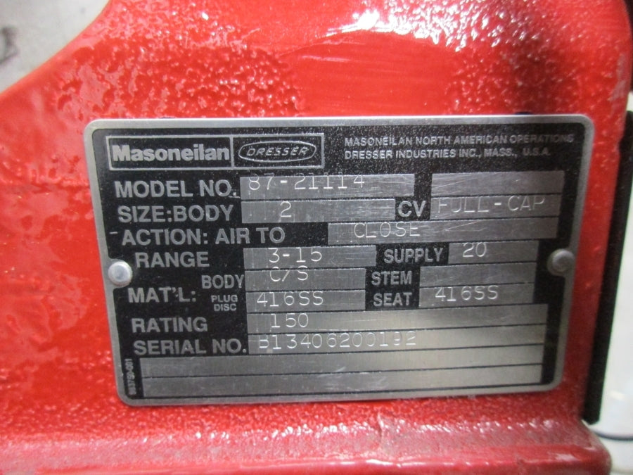 MASONELIAN 87-21114 3-15PSI NSNP