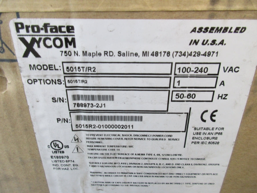 XYCOM 5015R2-01000002011 5015T/R2 100-240VAC 1A NSFS