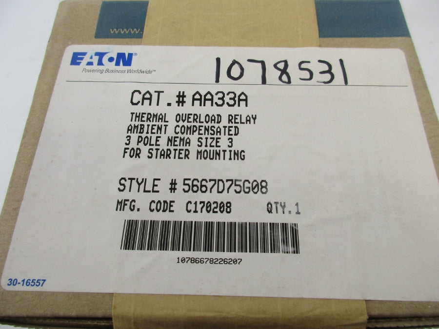 EATON AA33A 5667D75G08 NSFS