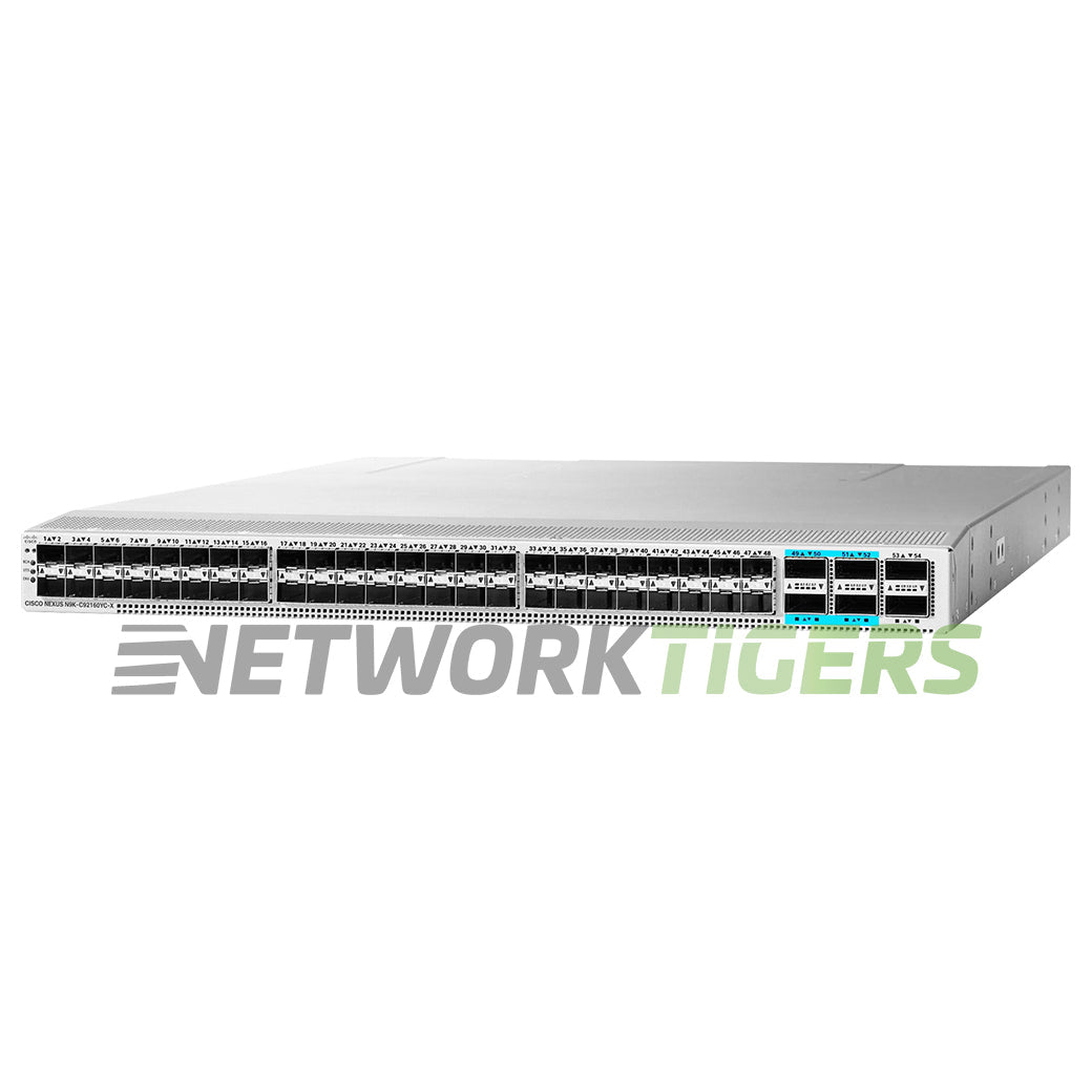 NEW Cisco N9K-C92160YC-X 48x 25GB SFP+ 6x 40GB QSFP+ Front-to-Back Air Switch