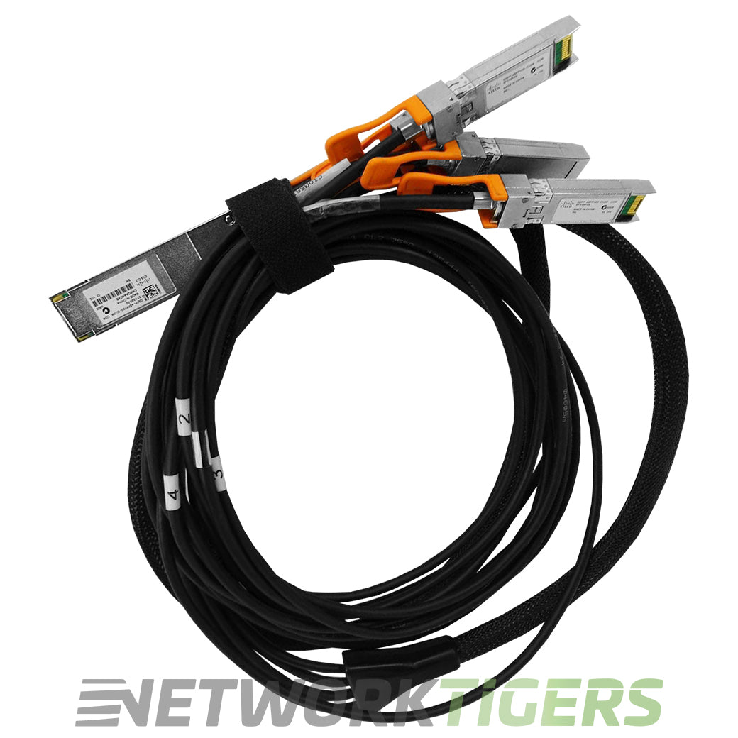 Cisco QSFP-4SFP10G-CU3M 3m 1x 40GB QSFP+ to 4x 10GB SFP+ Breakout Cable