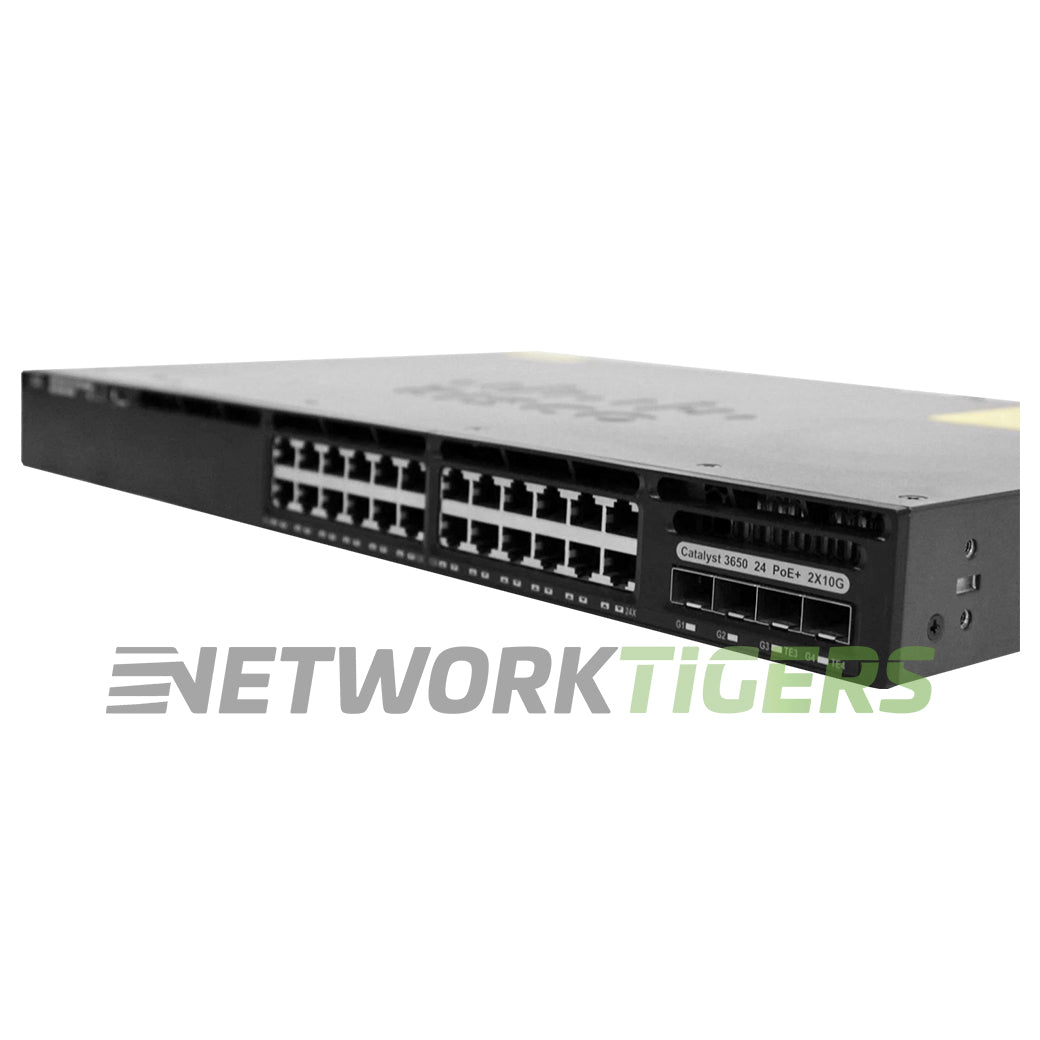 Cisco WS-C3650-24PDM-L 24x 1GB PoE+ RJ45 2x 10GB SFP+ 2x 1GB SFP LB Switch