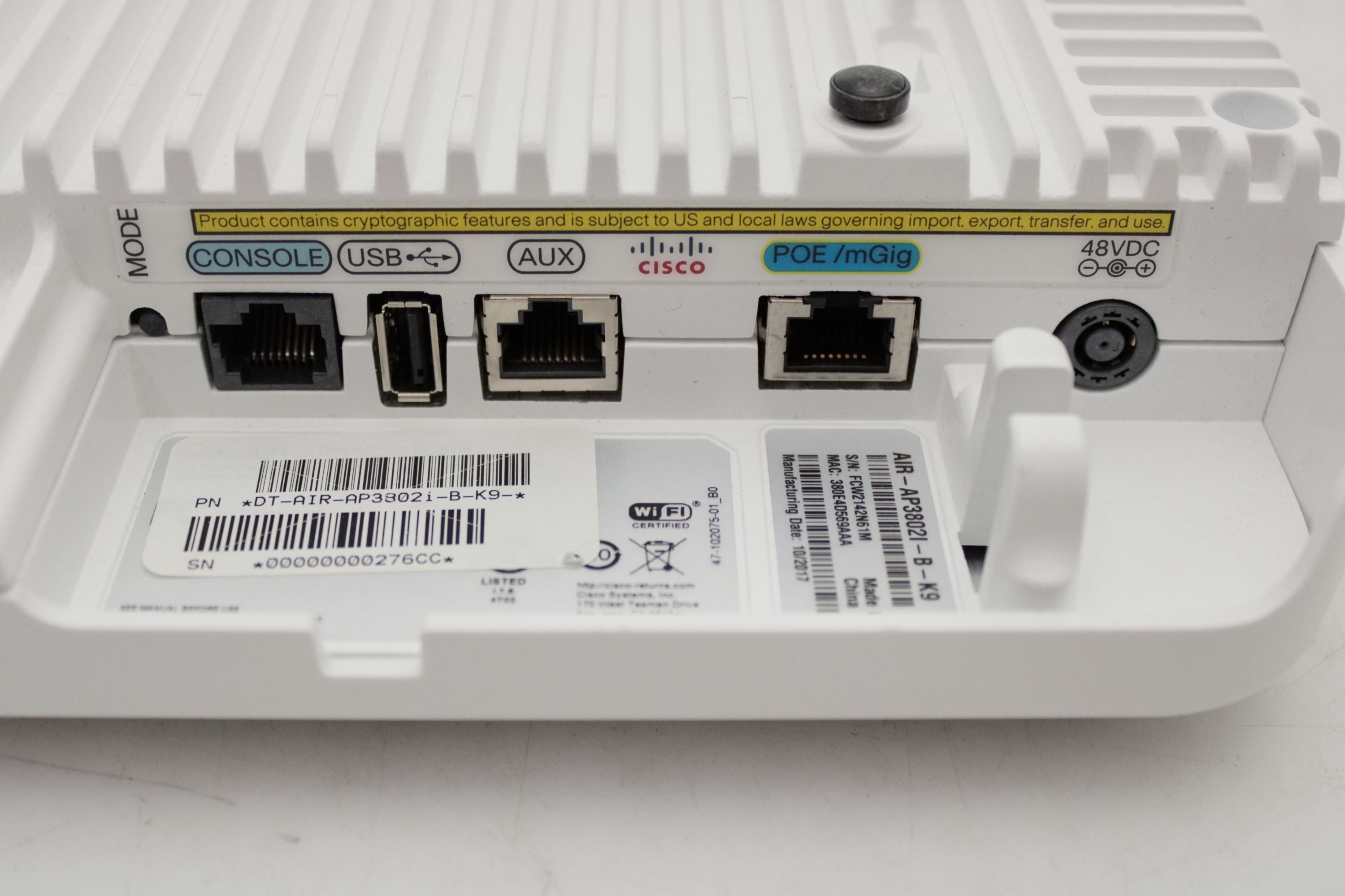 Bundle of 6 - Cisco AIR-AP3802I-B-K9 Access Points w/Mounting