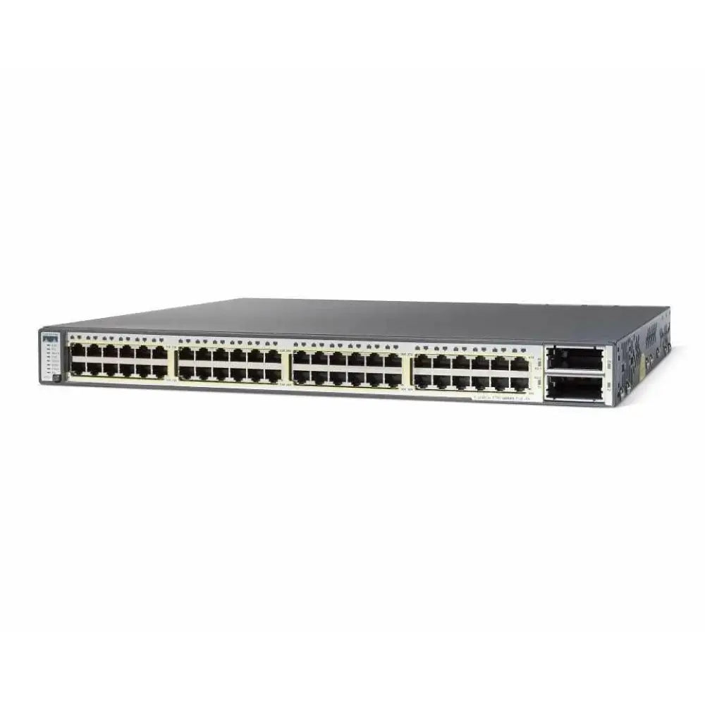 Cisco Catalyst 3750E 48-Port PoE Gigabit Switch WS-C3750E-48PD-SF 2x 10GE StackWise Plus - Refurbished