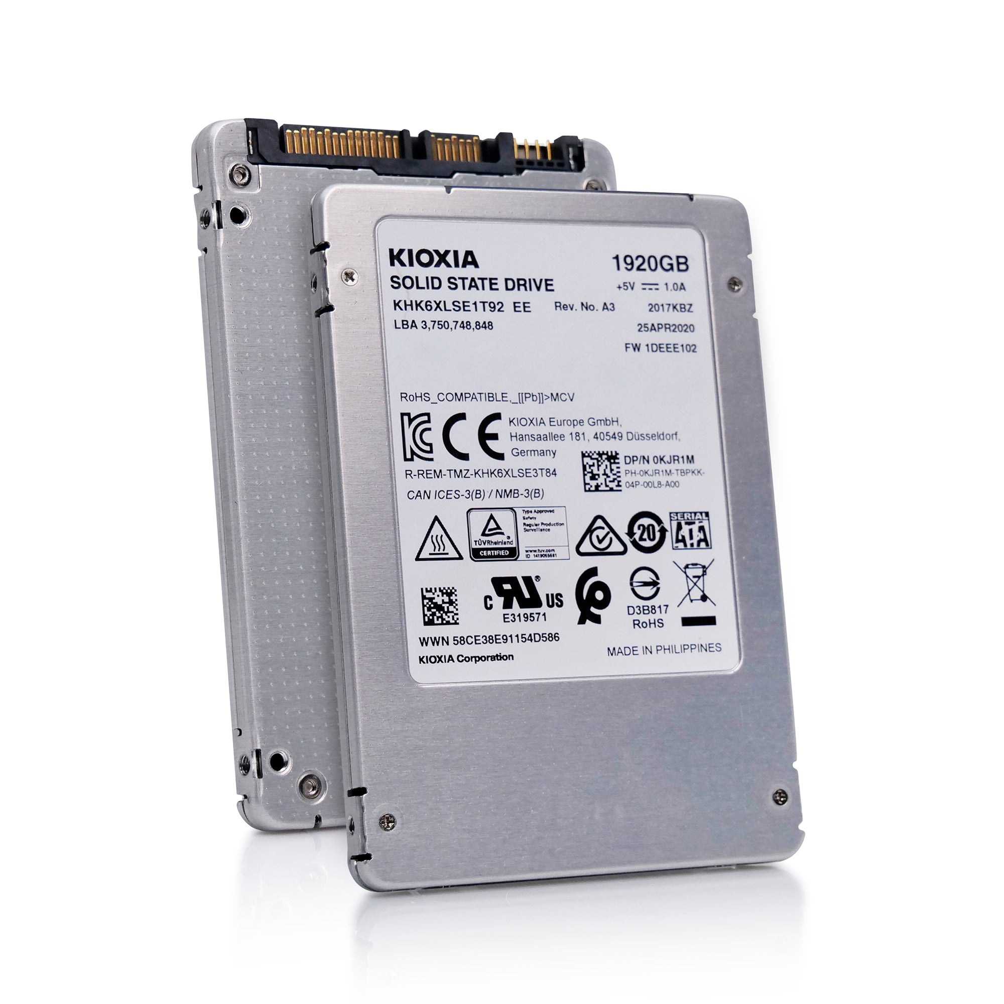 Kioxia HK6-DC KHK6XLSE1T92 1.92TB SATA 6Gb/s 3D TLC 2.5in Recertified Solid State Drive