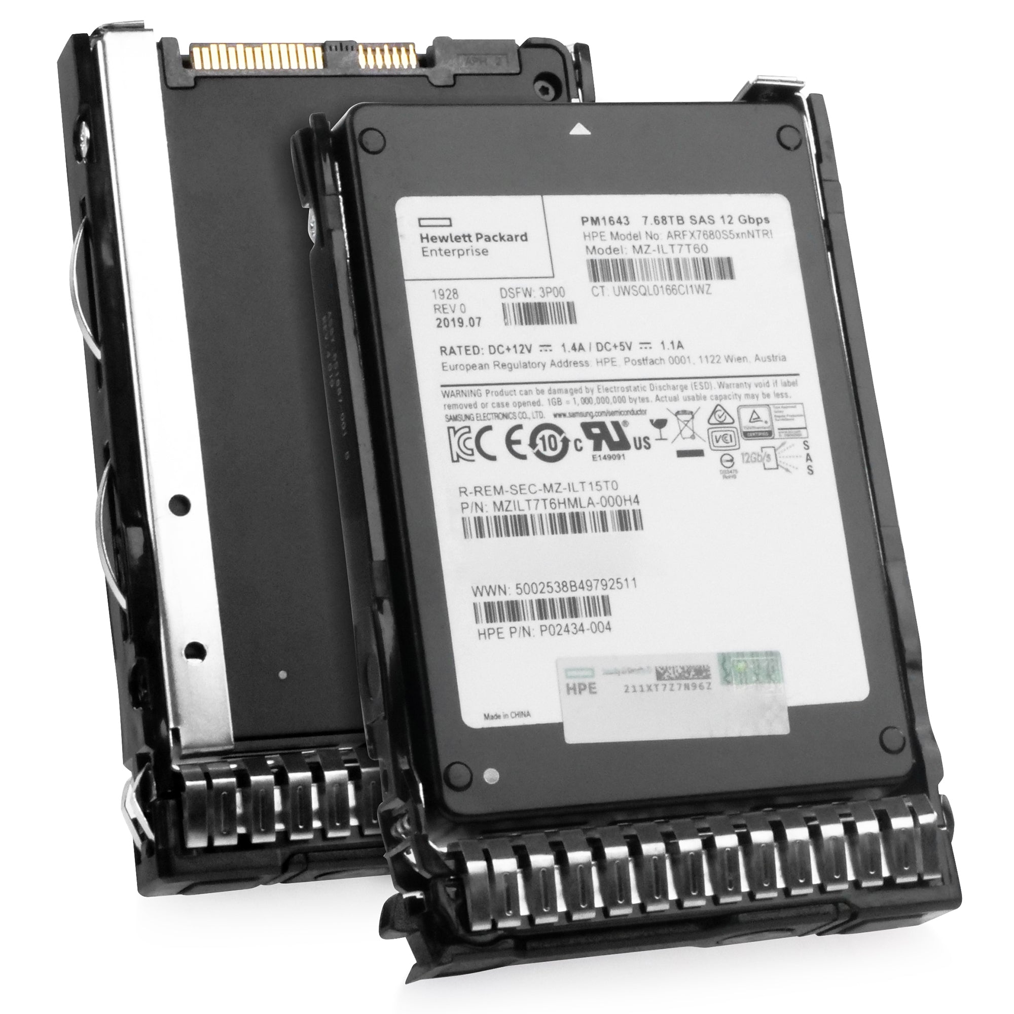 HP Generation 8 P37003-H21 7.68TB 1 DWPD SAS 12Gb/s 3D TLC 2.5in Refurbished SSD