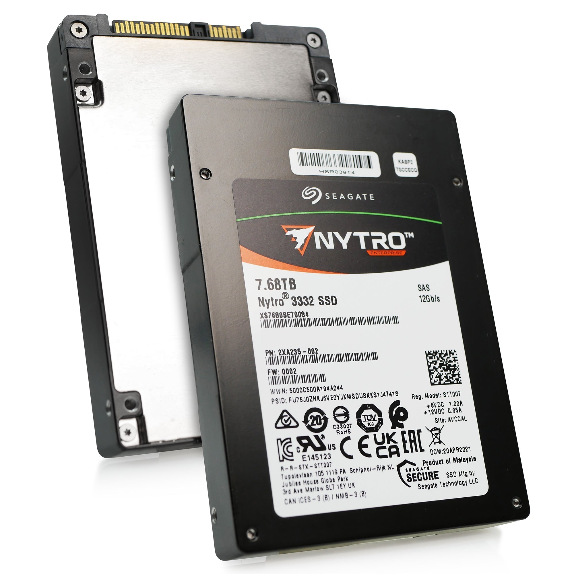 Seagate Nytro 3332 XS7680SE70084 7.68TB 1 DWPD SAS 12Gb/s 3D TLC 2.5in Solid State Drive
