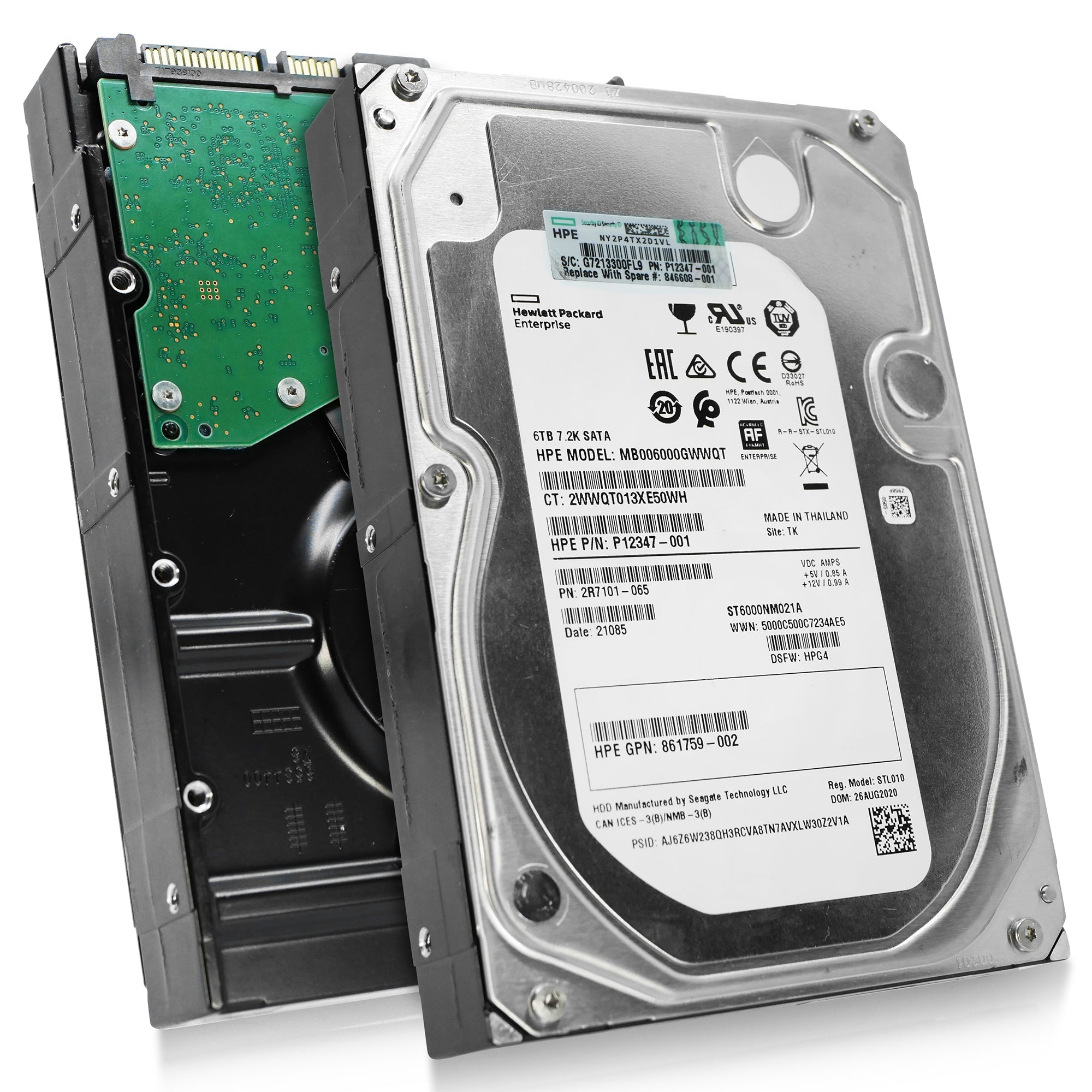HP/Seagate Exos 7E8 ST6000NM021A 6TB 7.2K RPM SATA 6Gb/s 512e 3.5in Refurbished HDD