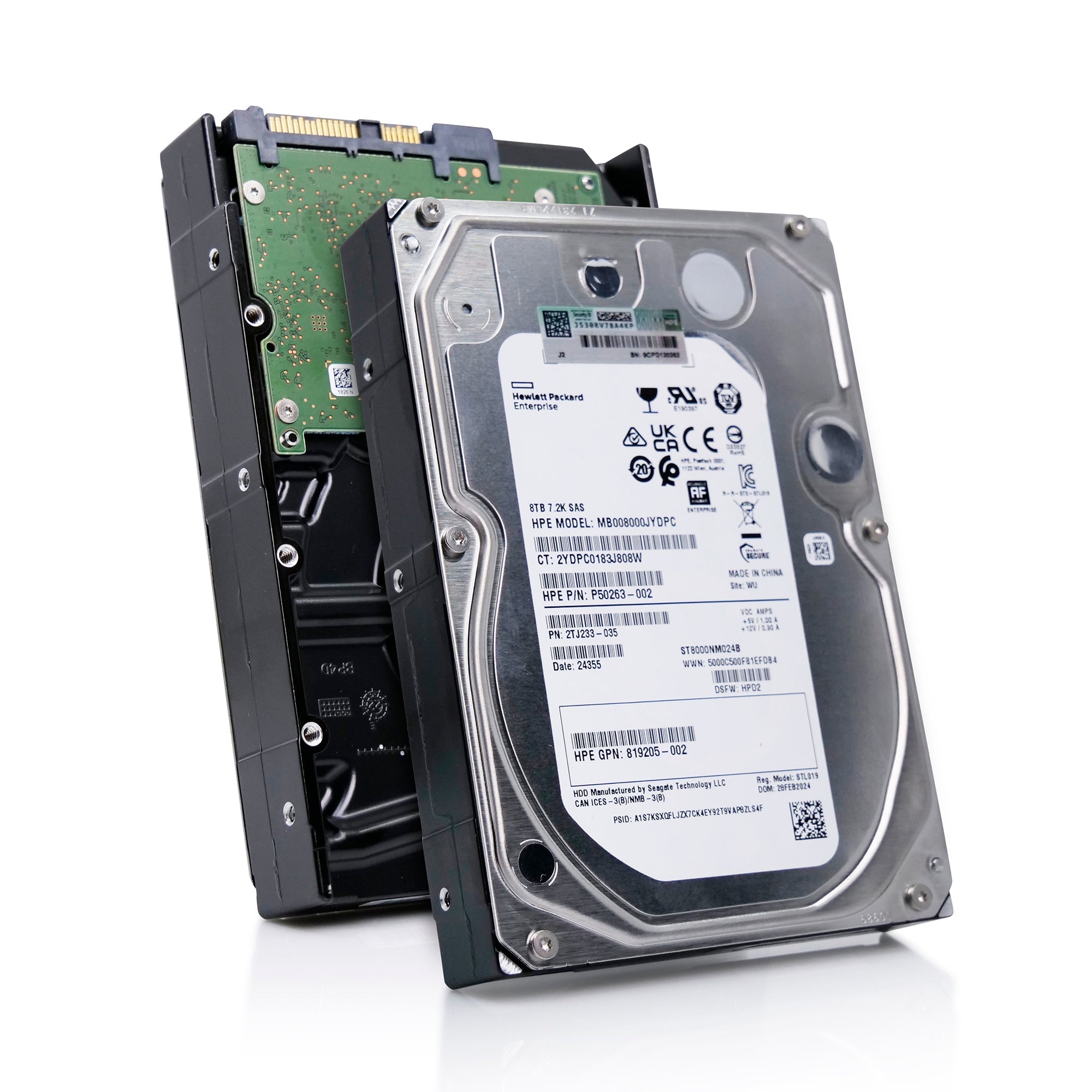 HP/Seagate 7E10 ST8000NM024B 8TB 7.2K RPM SAS 12Gb/s 512e 3.5in Refurbished HDD