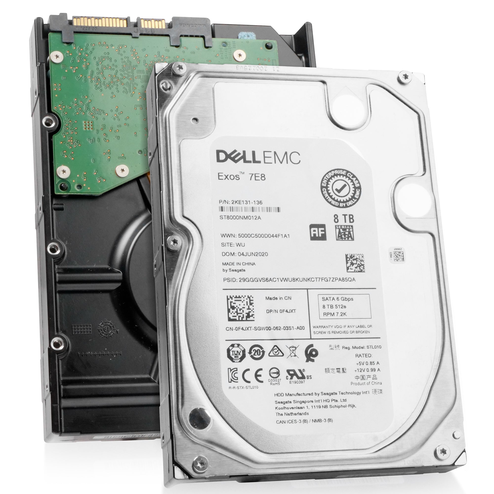 Dell/Seagate Exos 7E8 ST8000NM012A 8TB 7.2K RPM SATA 6Gb/s 512e 3.5in Refurbished HDD