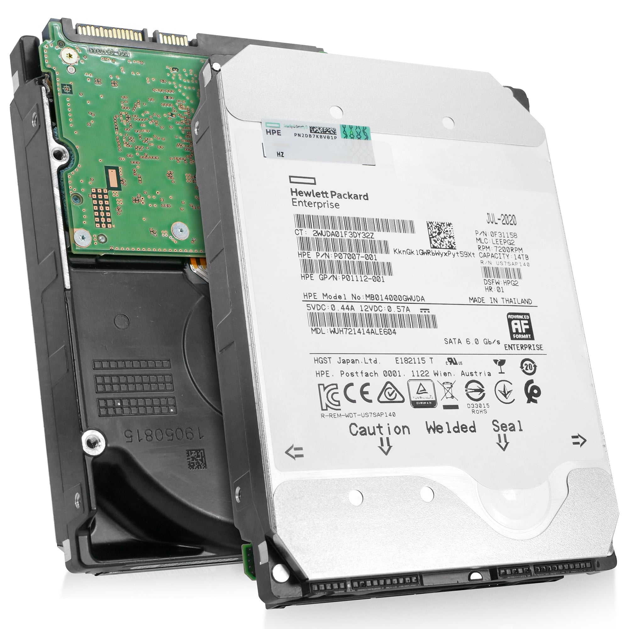 HP/Western Digital Ultrastar DC HC530 WUH721414ALE604 0F31158 14TB 7.2K RPM SATA 6Gb/s 512e 3.5in Hard Drive