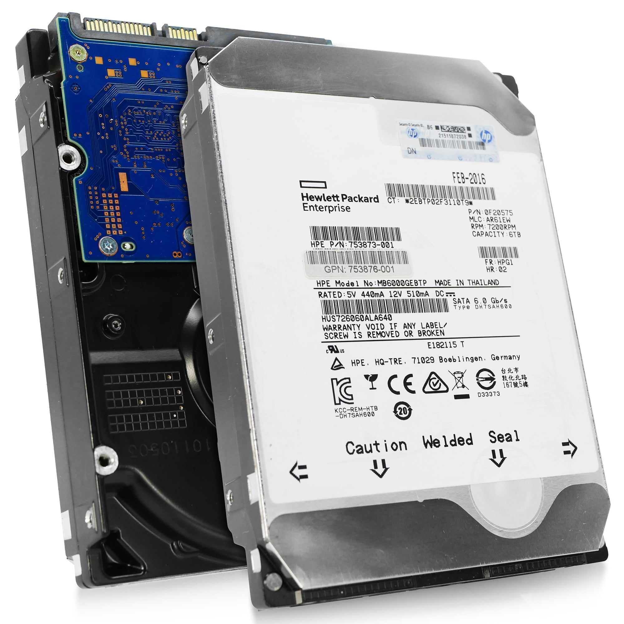 HP/HGST Ultrastar He6 HUS726060ALA640 0F20575 6TB 7.2K RPM SATA 6Gb/s 512n 3.5in Refurbished HDD