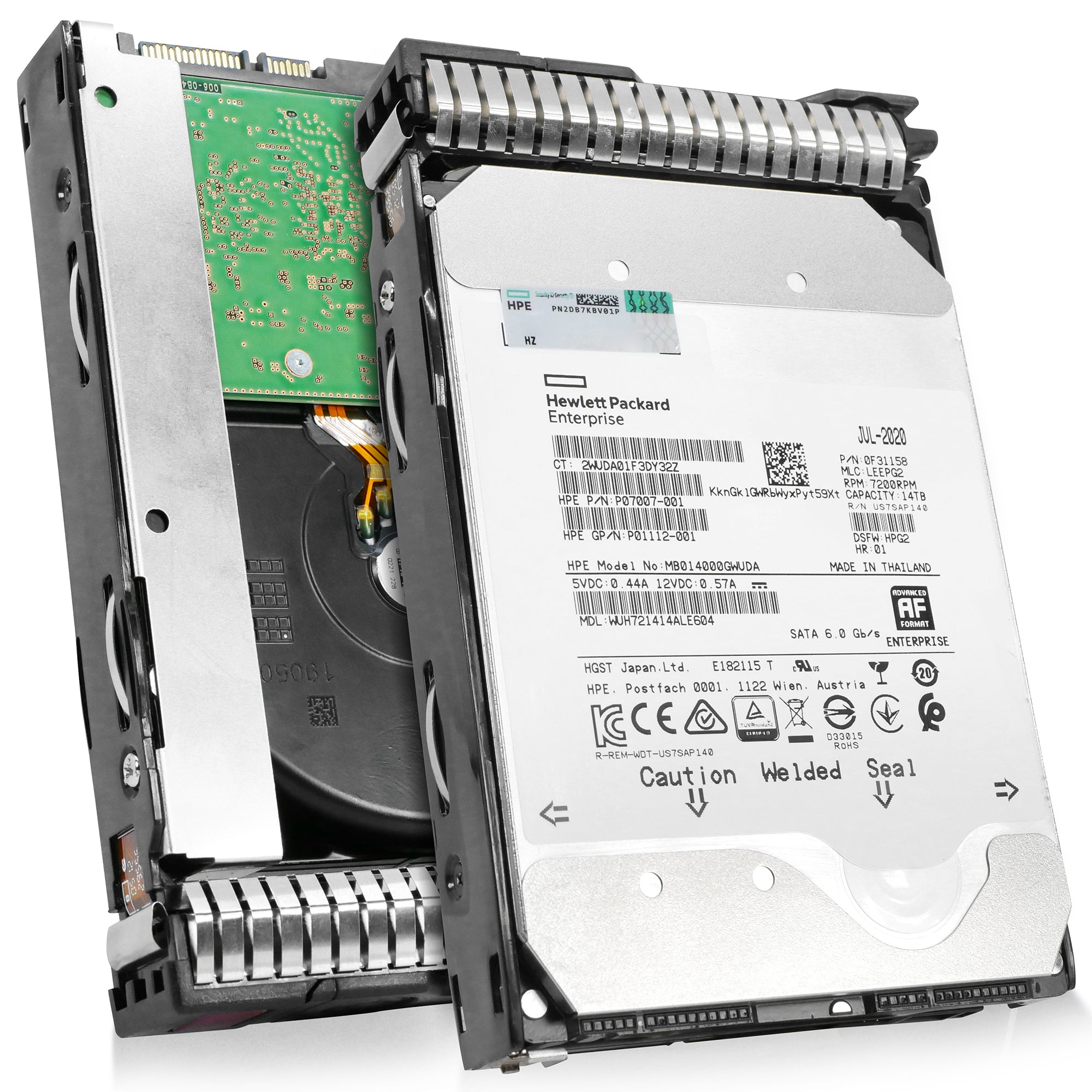 HP Generation 8 MB014000GWUDA P07007-001 14TB 7.2K RPM SATA 6Gb/s 512e 3.5in Hard Drive