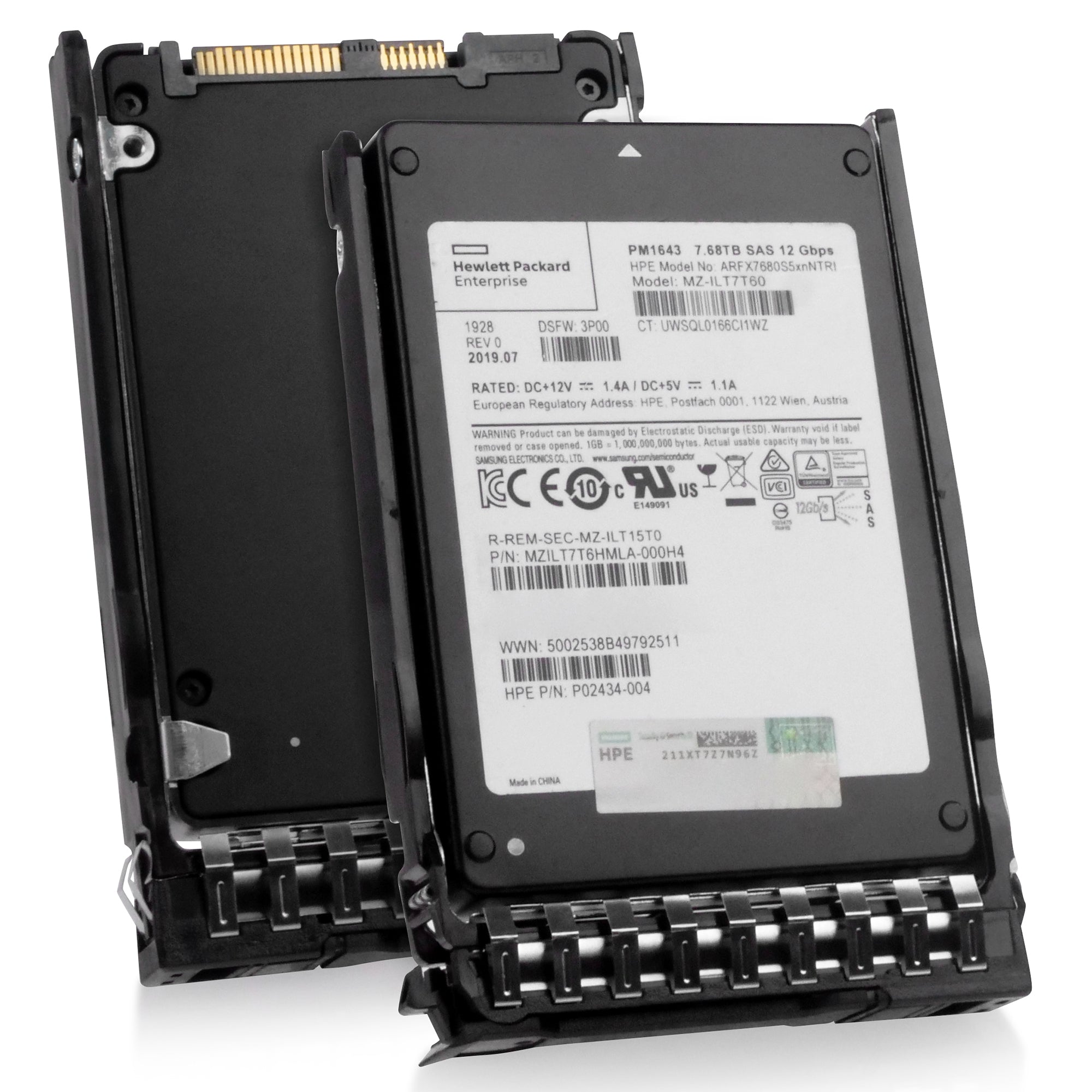 HP Generation 11 P40559-S21 7.68TB 1 DWPD SAS 12Gb/s 3D TLC 2.5in Refurbished SSD