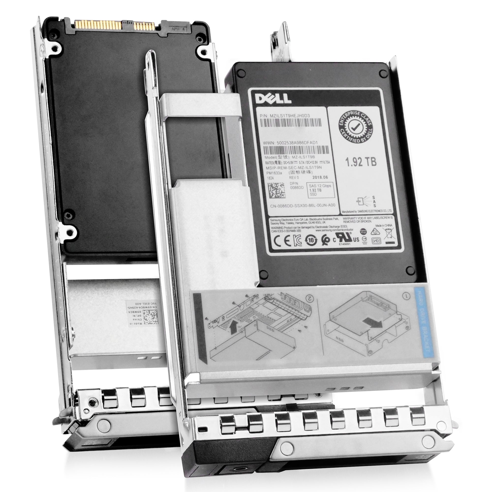 HP G14 0086DD 1.92TB 1 DWPD SAS 12Gb/s 3D TLC V-NAND Hybrid 3.5in Refurbished SSD