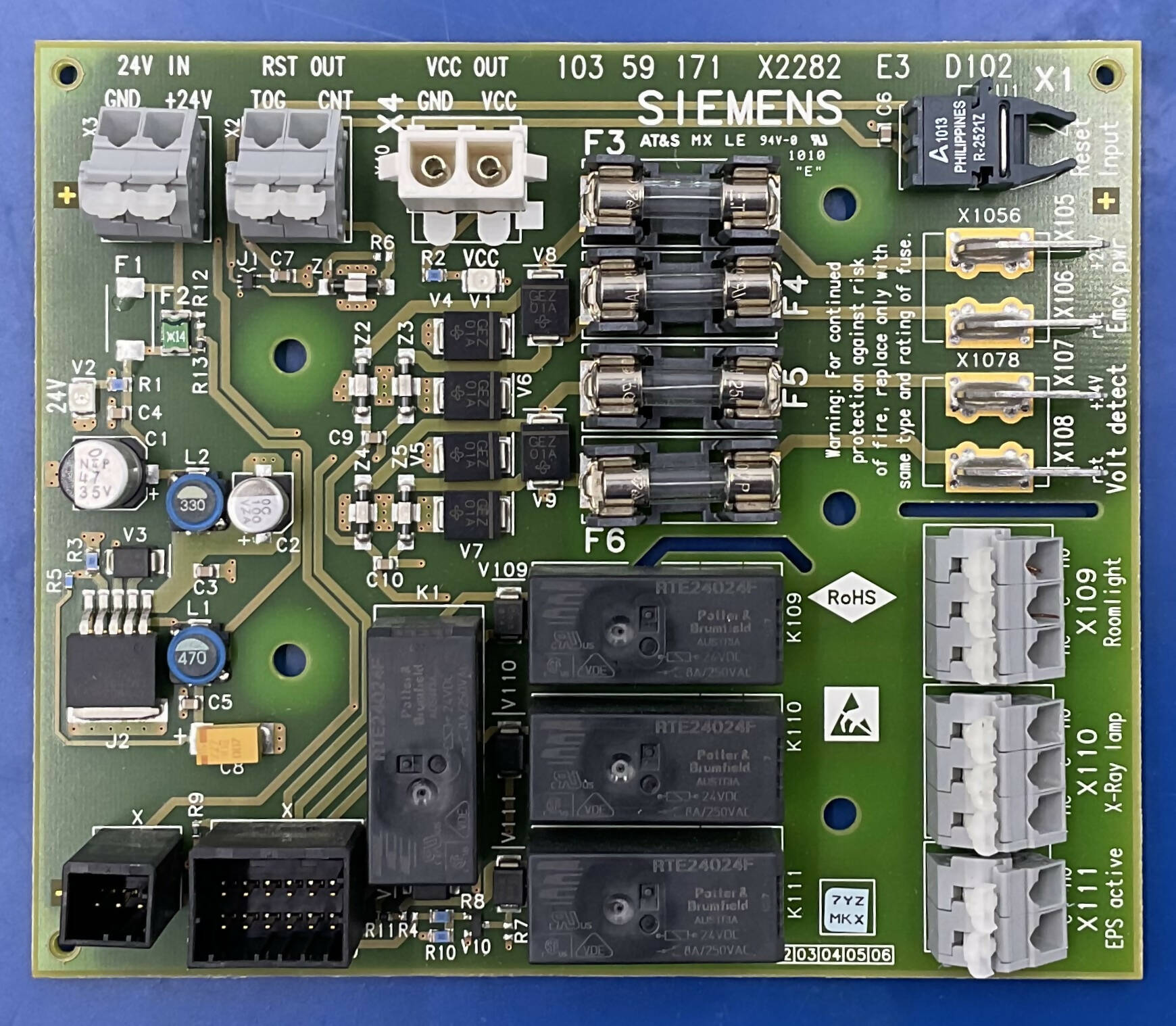 D102 EXTERNAL INTERFACE/RESET PCB (10359171 SIEMENS