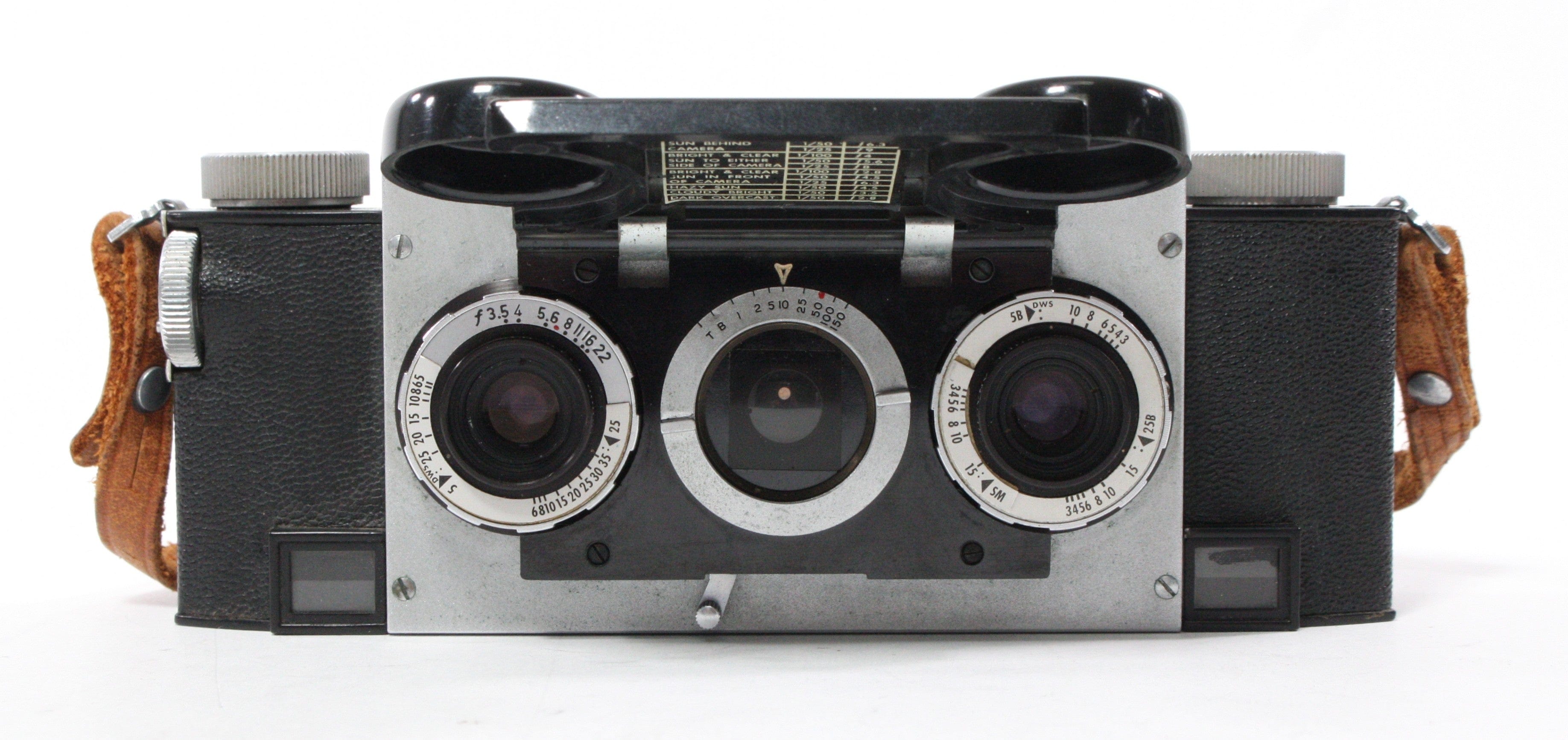 David White Stereo Realist Camera with Case/Flash