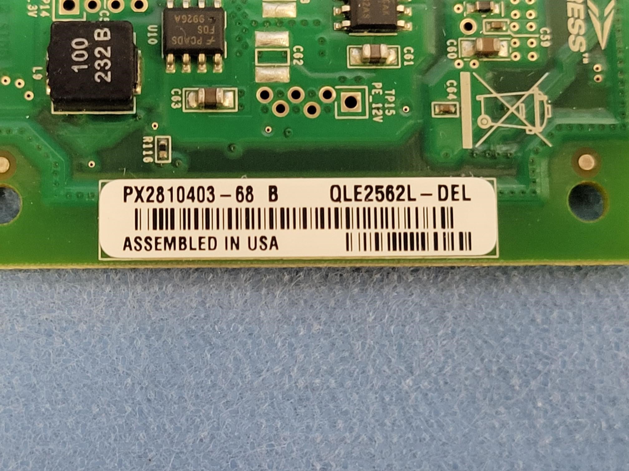 Dell QLogic QLE2562L-DEL Dual-Port 8Gb/s FC HBA VX60F - Low Profile Bracket