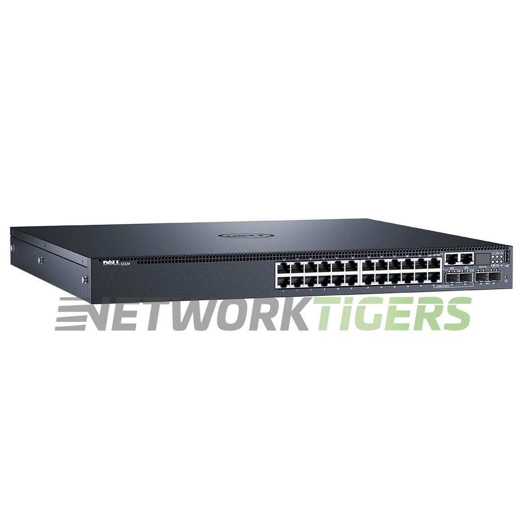 Dell S3124 24x 1GB RJ45 2x 1GB Combo 2x 10GB SFP+ F-B Airflow 210-AIMQ Switch