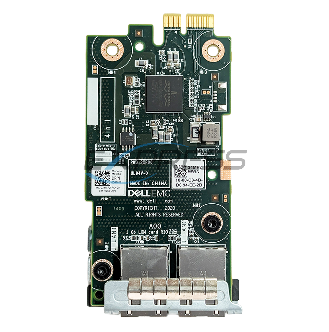 Dell Broadcom 5720 Dual Port 1Gb RJ45 LOM Adapter | 34MF2