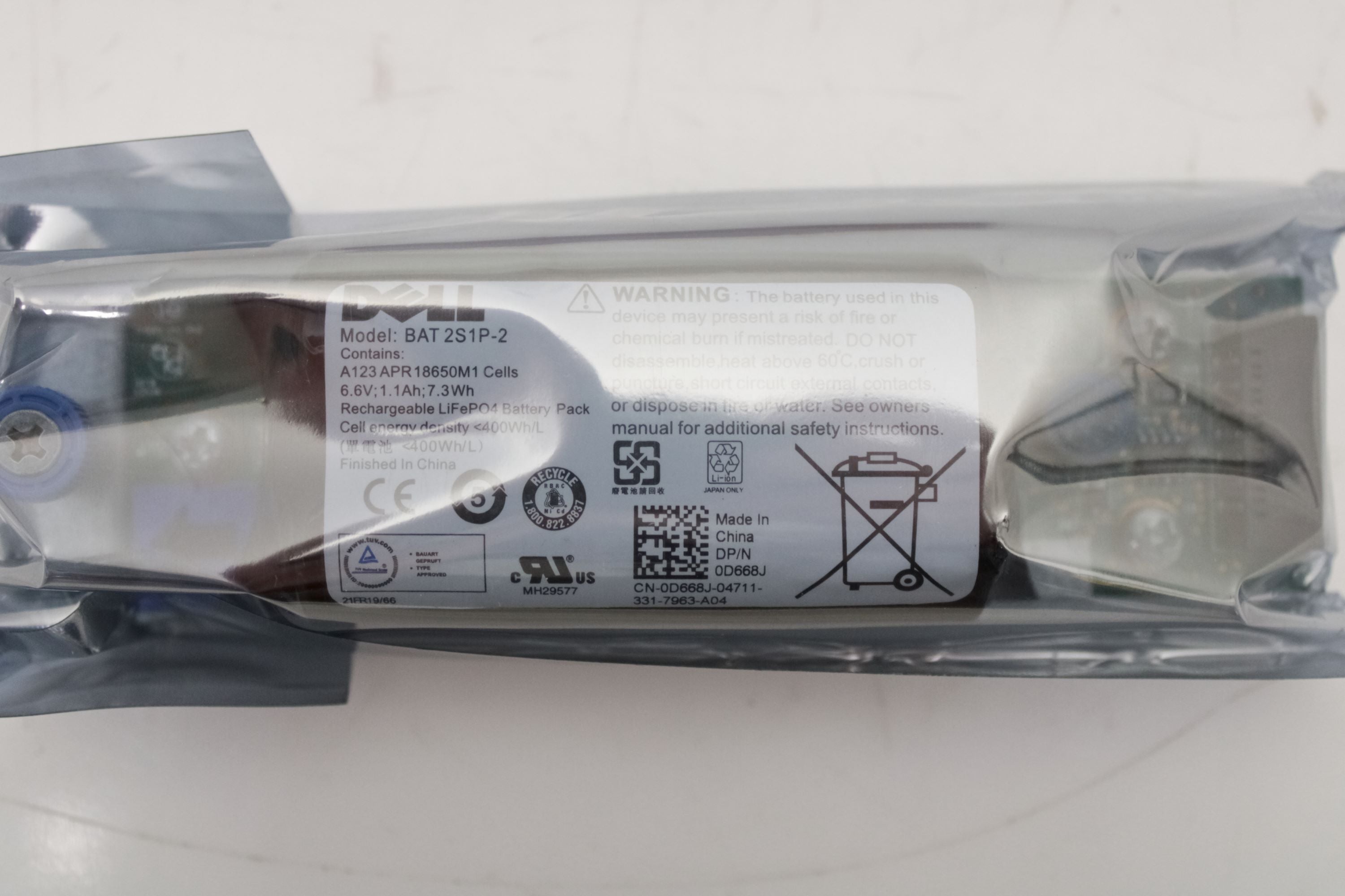 Dell D668J_NEW PowerVault RAID Controller Battery for MD3200i, MD3220i