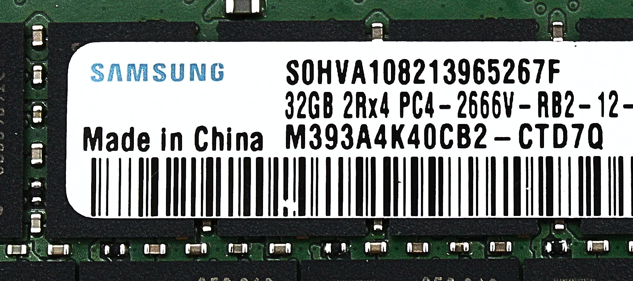 Dell M393A4K40CB2-CTD7Q 32GB PC4-21300V DDR4-2666 2RX4 ECC, Used
