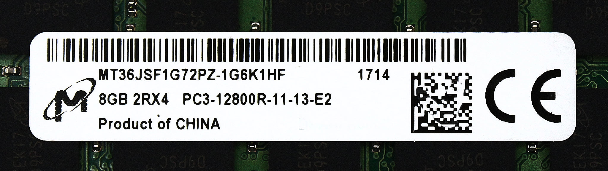 Dell MT36KSF1G72PZ-1G6K 8GB PC3L-12800R DDR3-1600 2RX4 ECC